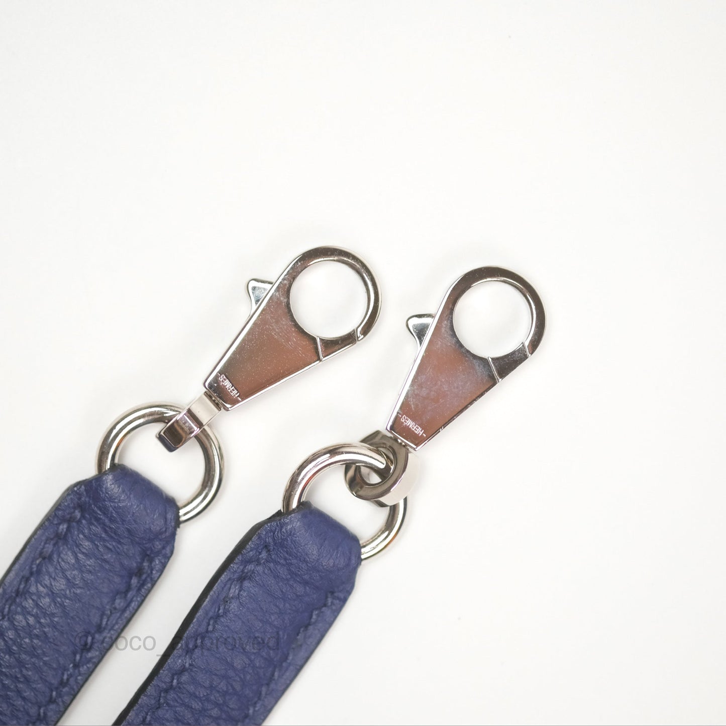 Hermès Kelly 32 Retourne Touch Bleu Encre Croc TM Palladium Hardware