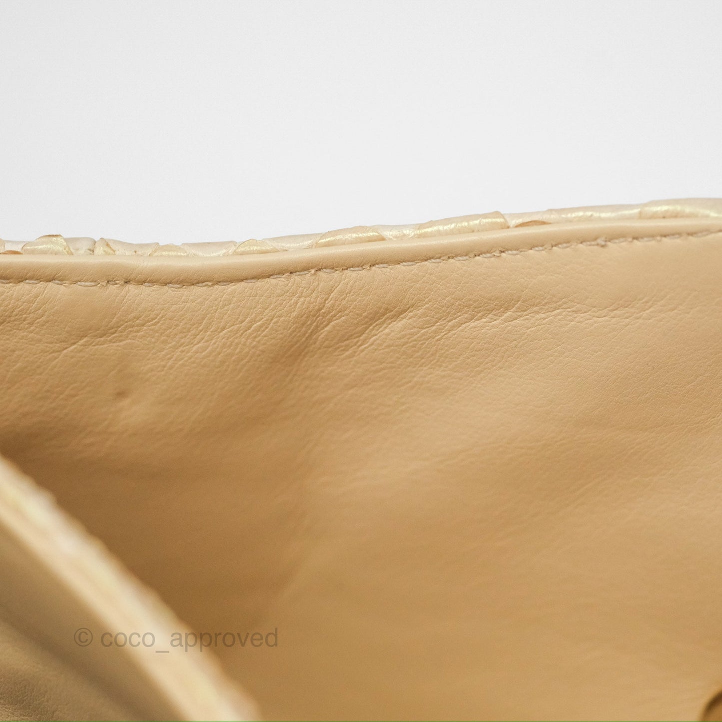 Chanel Jumbo Double Flap Iridescent Gold Python Gold Hardware⁣⁣