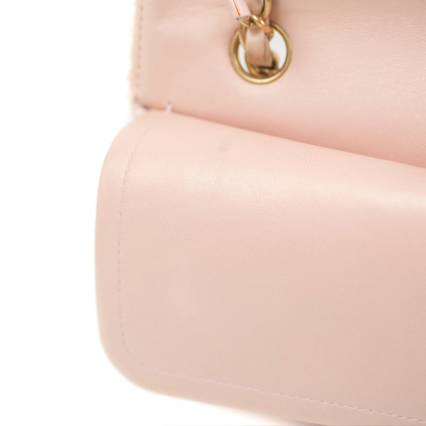 Chanel Classic M/L Medium Quilted Double Flap Pink Tweed Matte Gold Hardware