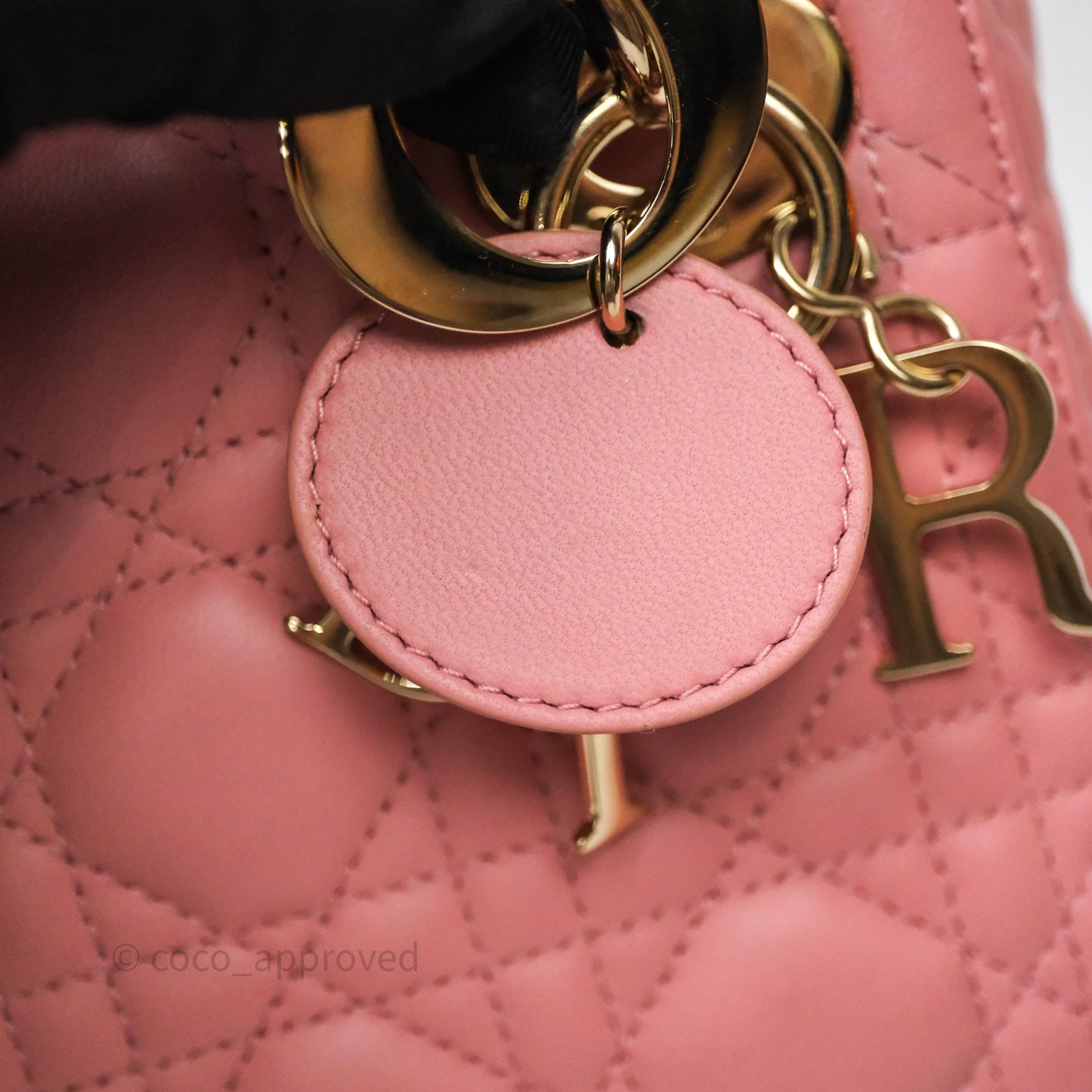 Christian Dior Mini Lady Dior My ABCDior Bag Pink Cannage Lambskin Gold Haardware