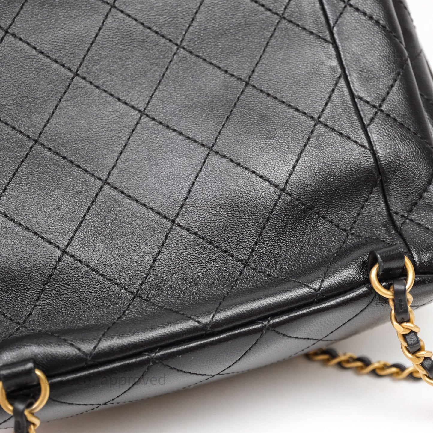 Chanel Double Pocket Black Lambskin Gold Hardware 25C