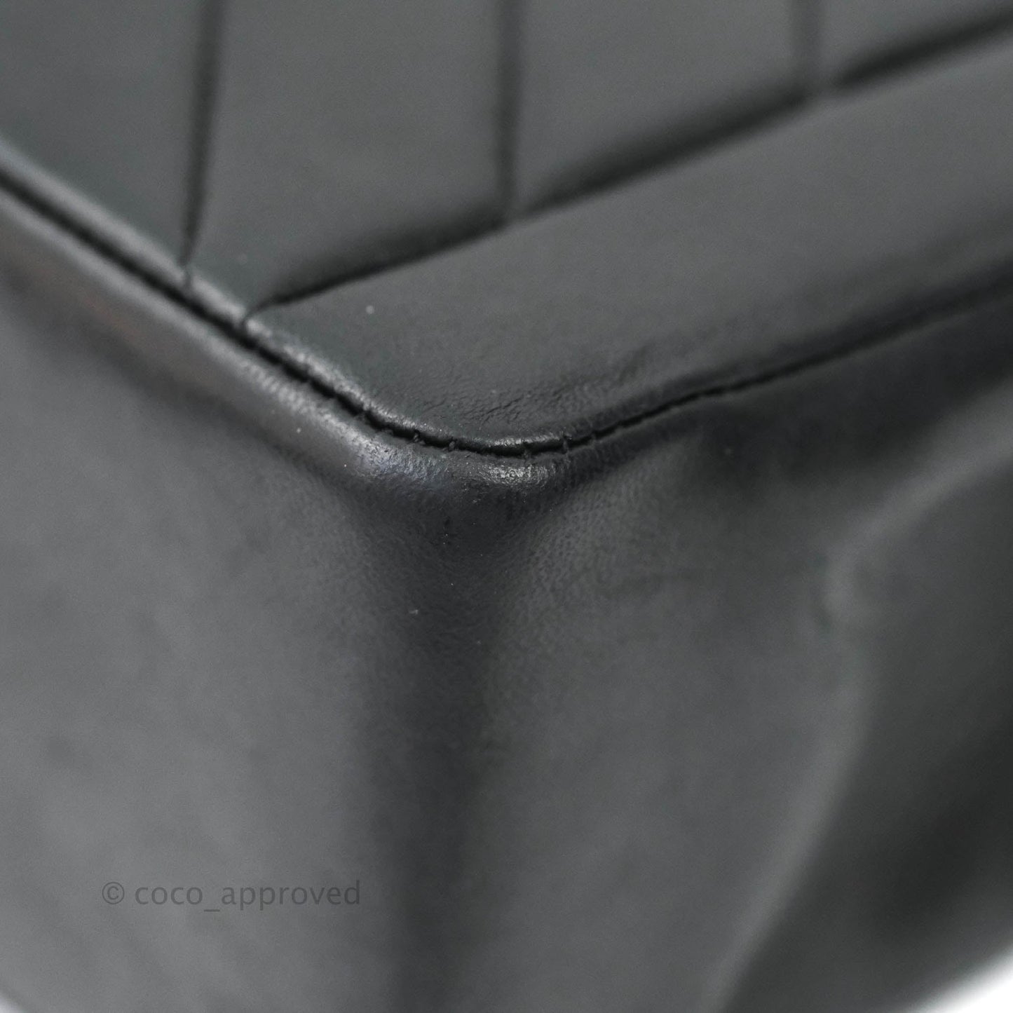 Chanel Vintage Chevron Black Single Flap Lambskin 24K Gold Hardware