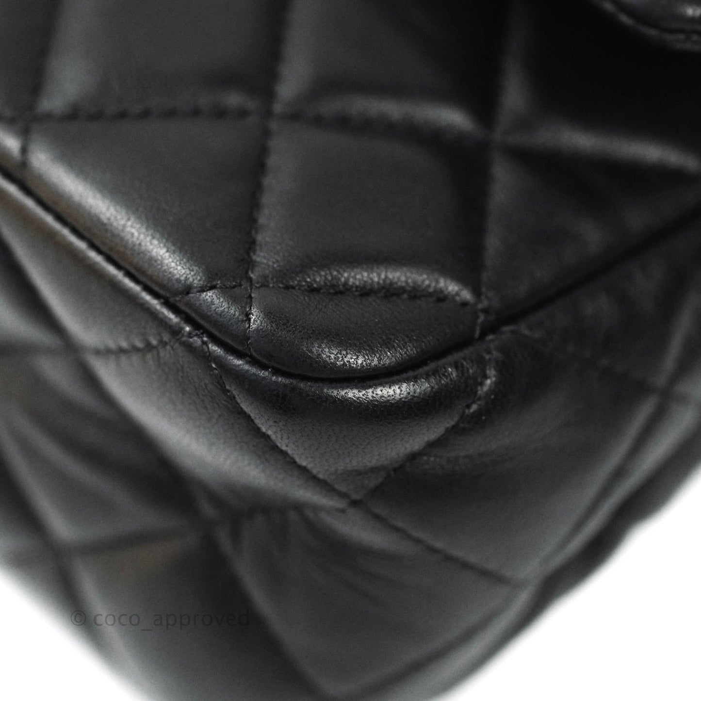Chanel Classic M/L Medium Flap Bag Valentine Limited Edition Black Lambskin Silver Hardware