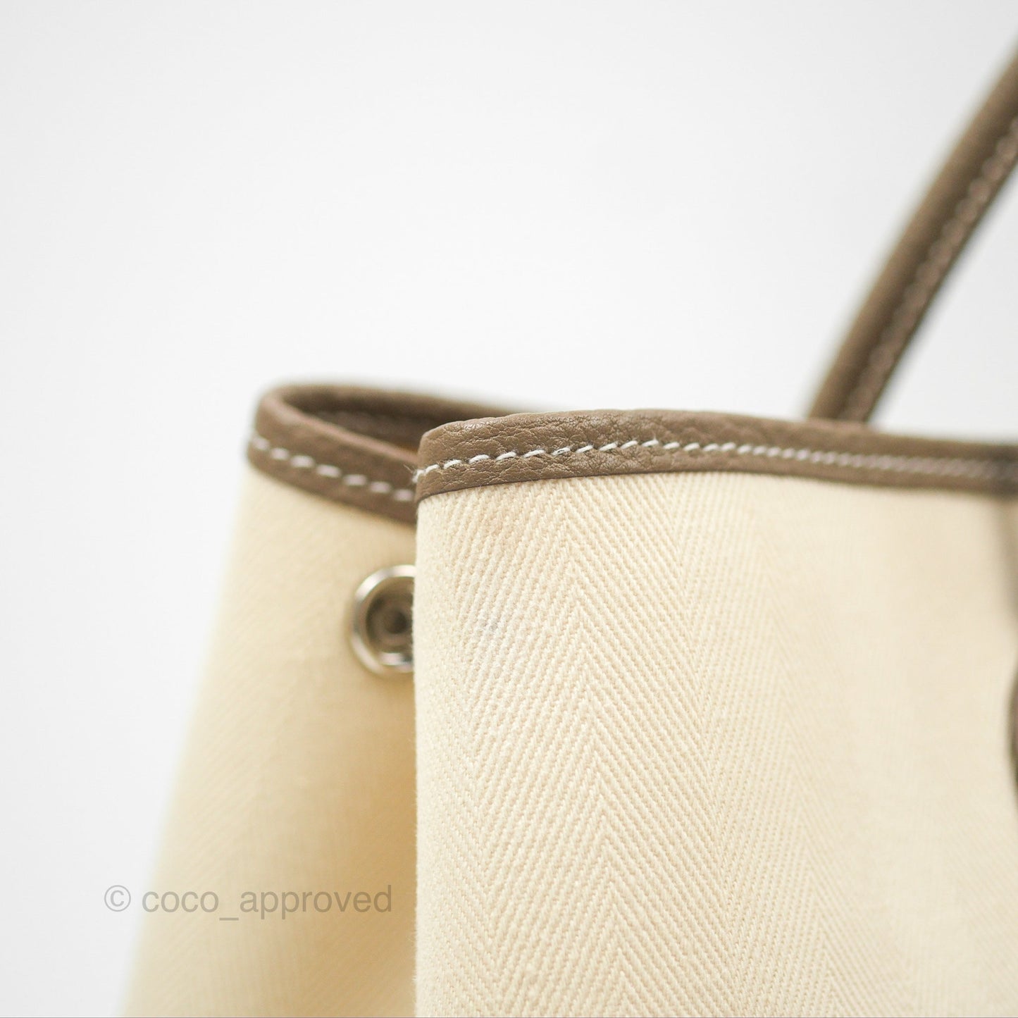 Hermes Garden Party 30 Nata I2 Etoupe 18 Canvas