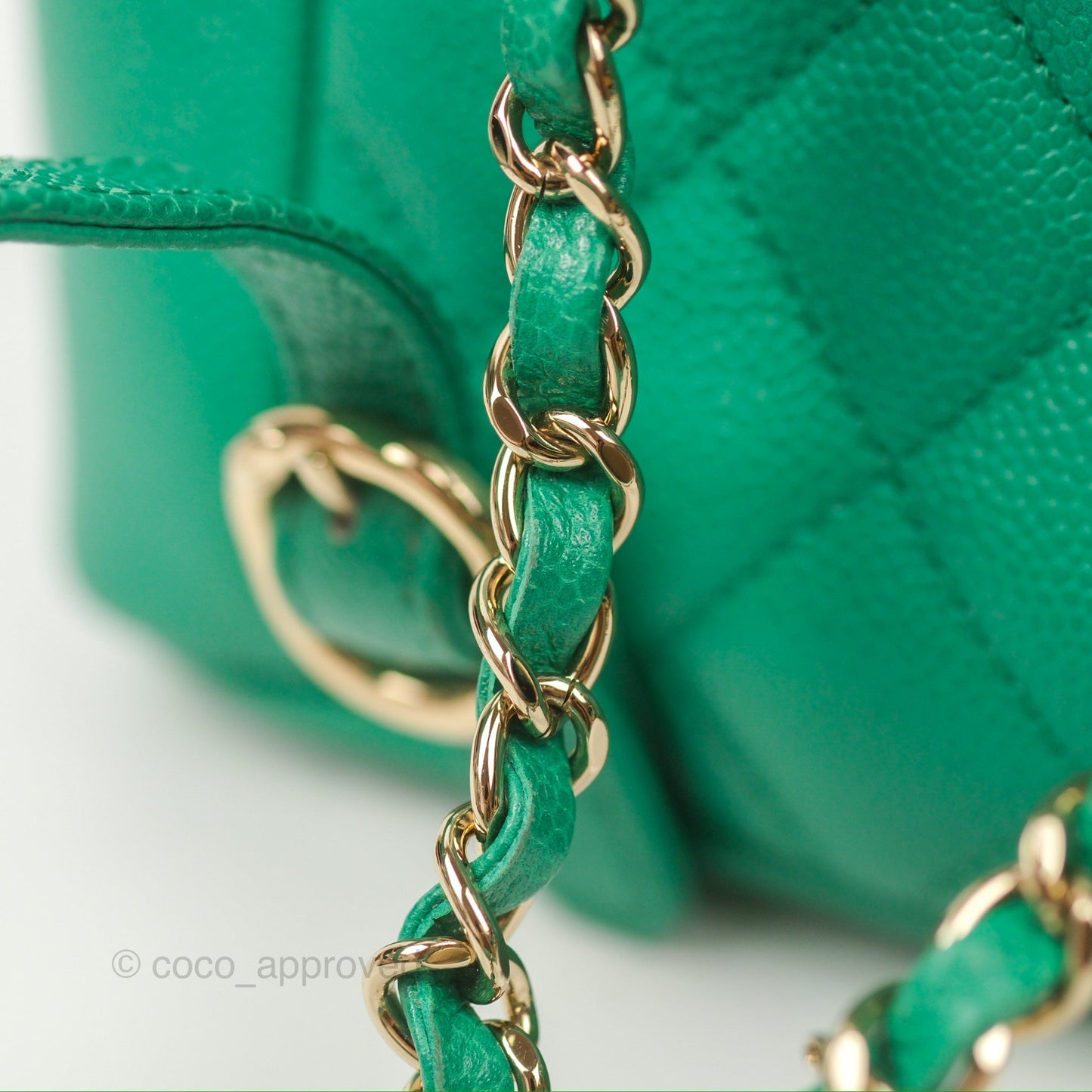Chanel Duma Backpack Small Green Caviar Gold Hardware 23P