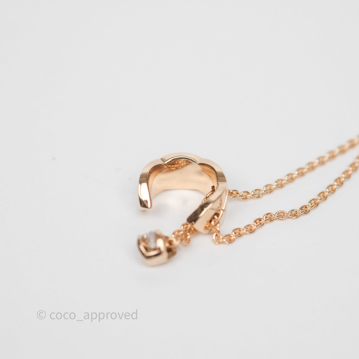 Chanel Coco Necklace Diamonds Beige Gold
