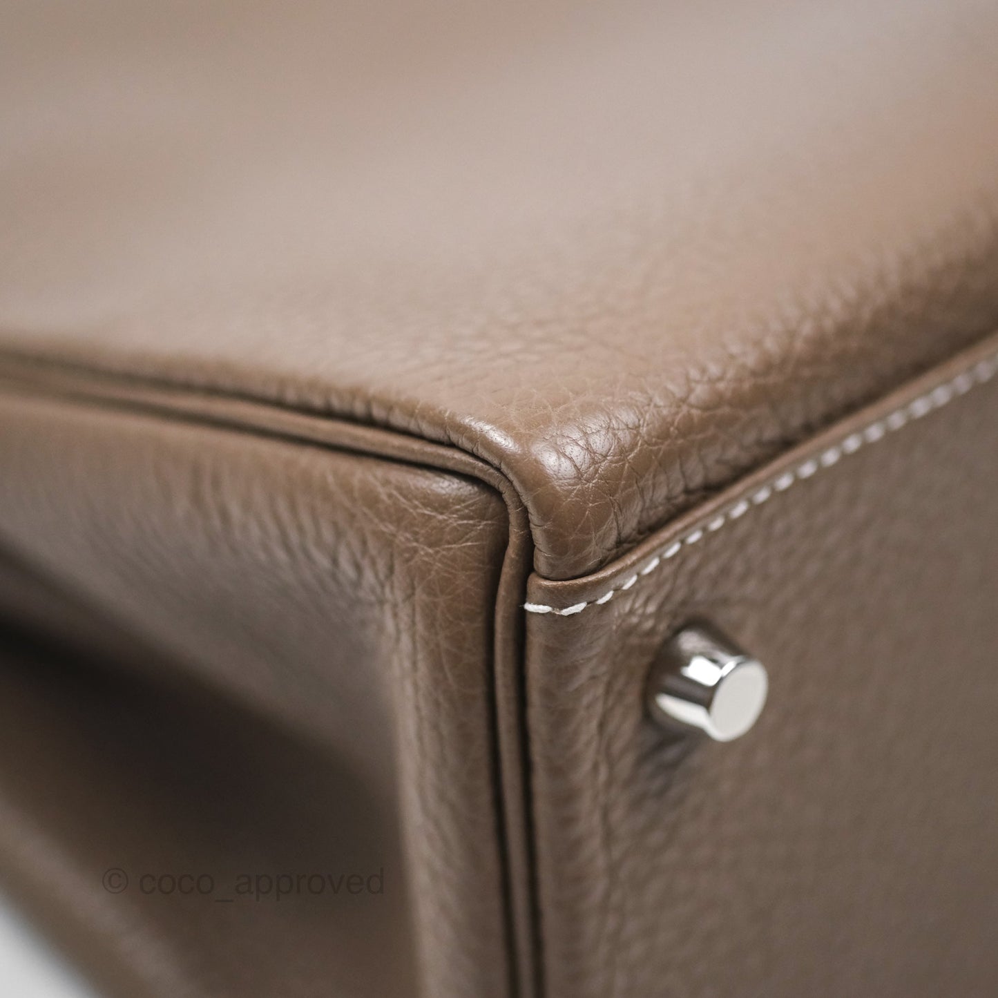 Hermès Kelly 28 Retourne Etoupe 18 Clemence Palladium Hardware