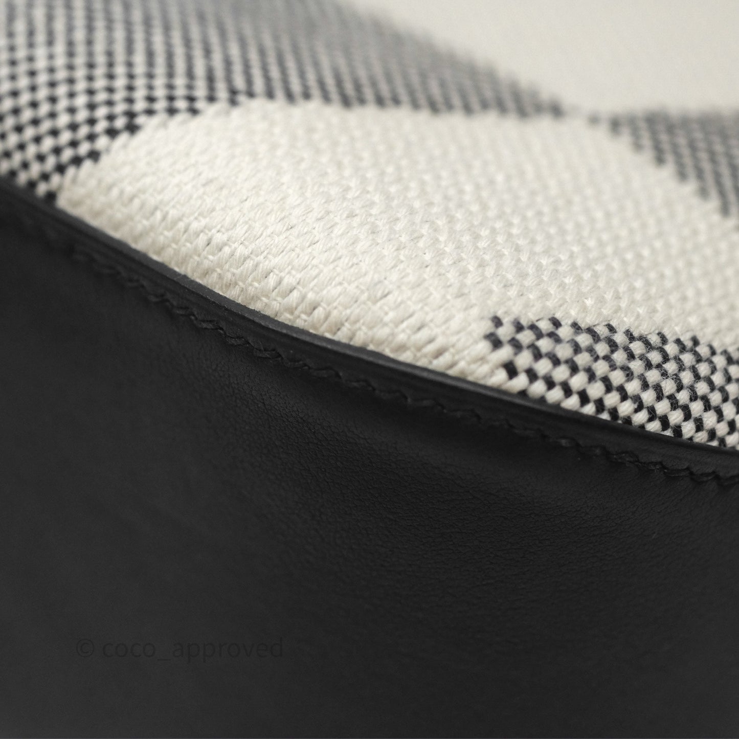 Hermès Cabas H En Biais 27 Noir 89 Swift/Canvas