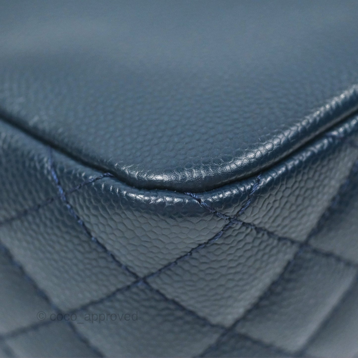 Chanel Medium Timeless CC Flap Bag Navy Caviar Silver Hardware