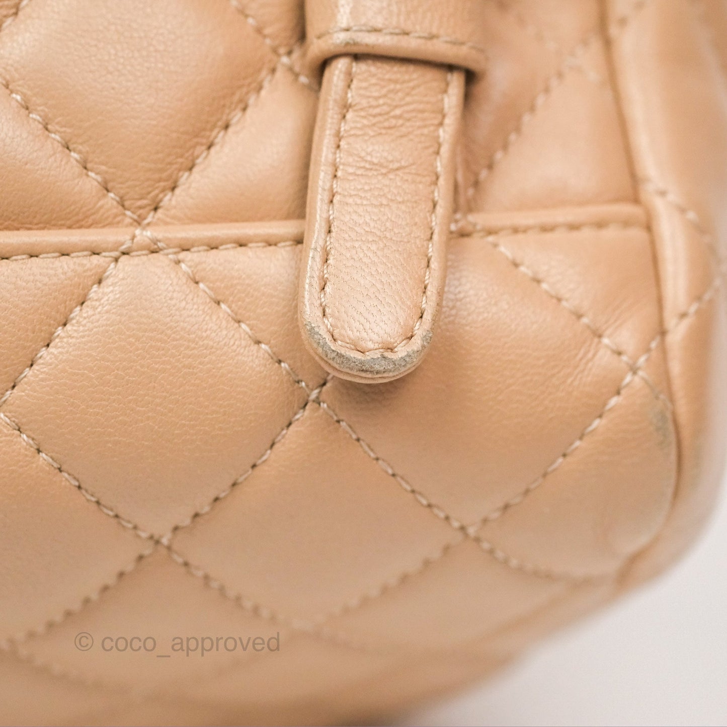Chanel Quilted Small Urban Spirit Backpack Beige Lambskin Silver Hardware