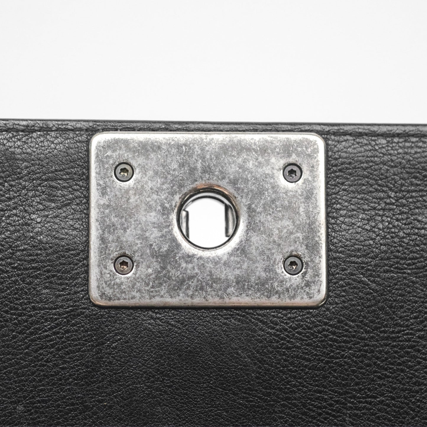 Chanel Medium Boy Quilted Black Calfskin Ruthenium Hardware