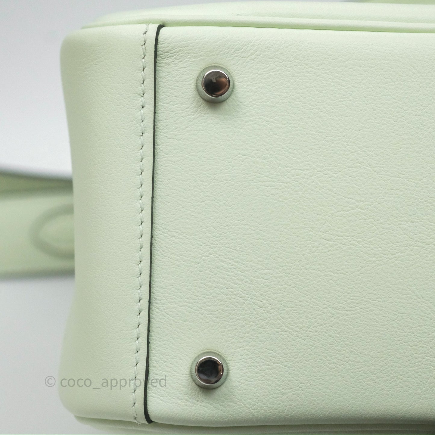 Hermès Mini Lindy Vert Fizz 0S Swift Palladium Hardware