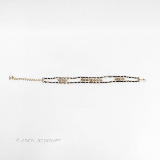 Chanel CC Leather Star Crystals Chocker 23C