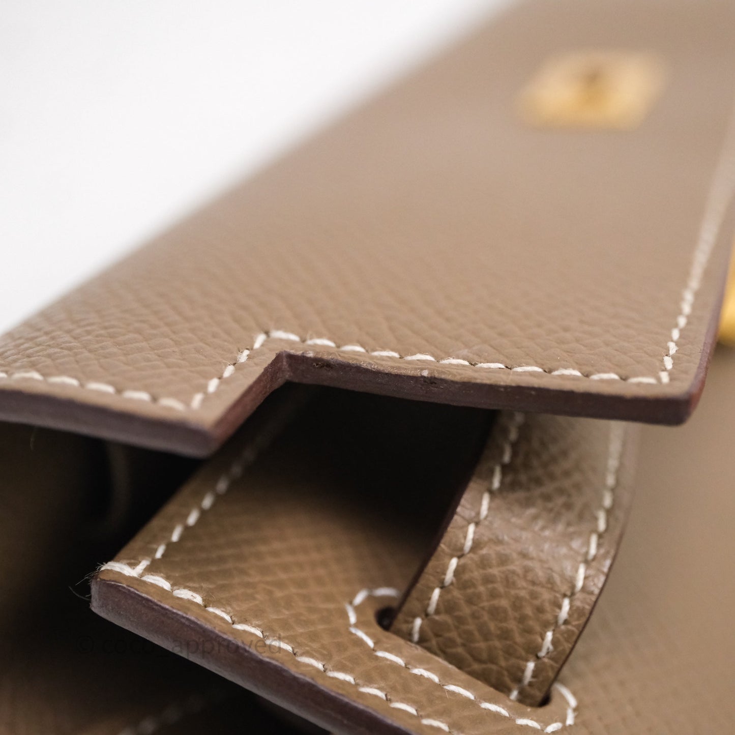 Hermès Kelly To Go Wallet Etoupe 18 Epsom Gold Hardware
