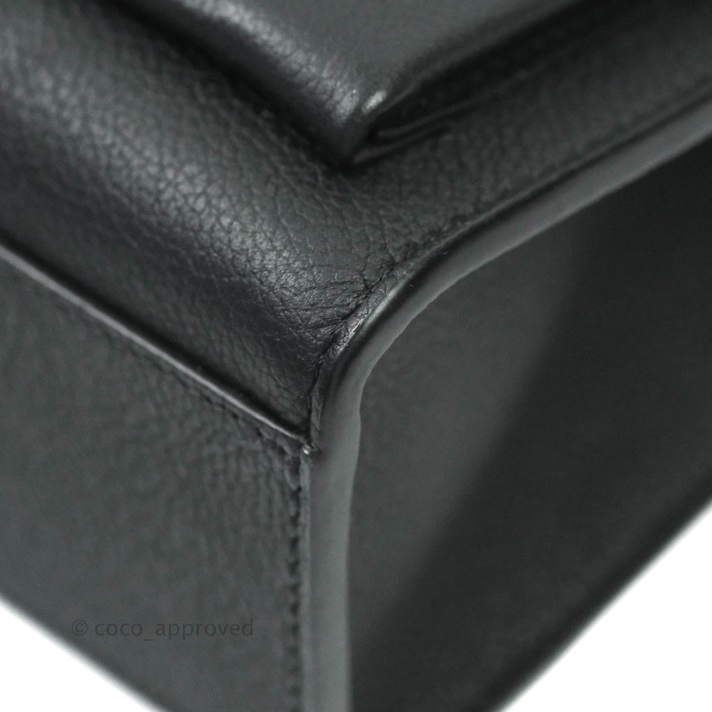 Louis Vuitton Calfskin My Lockme BB Bag Black Silver Hardware