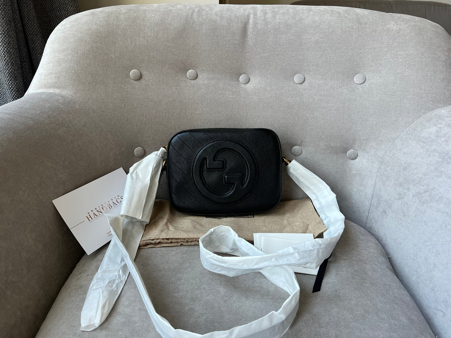 Luxury Gucci Trending 2025 Black Small Blondie Shoulder Bag