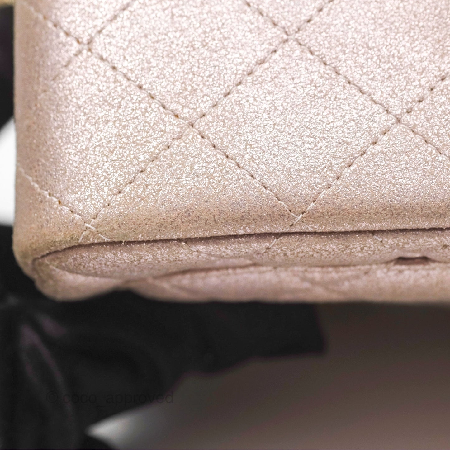 Chanel Mini Square Metallic Rose Gold Goatskin Gold Hardware 14B