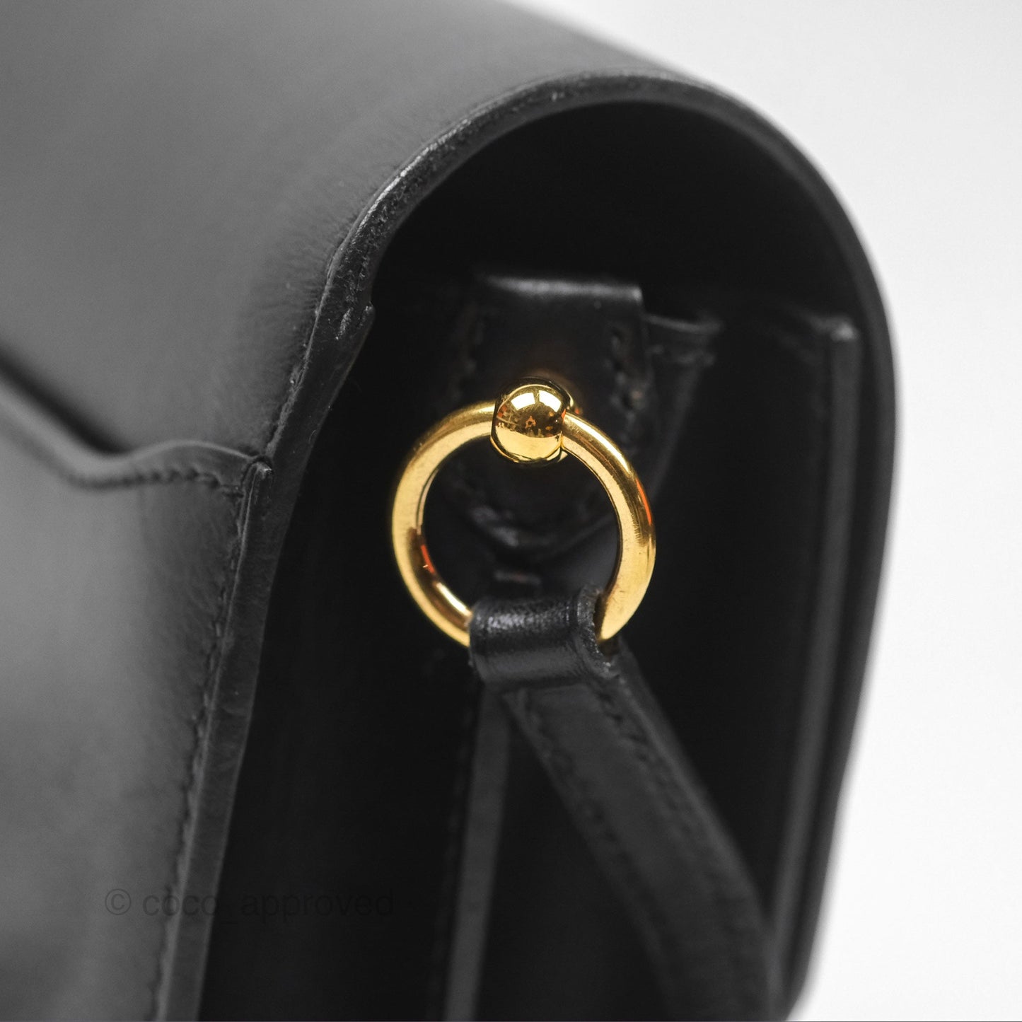 Hermès Roulis Mini 18 Noir 89 Veau Evergrain Gold Hardware
