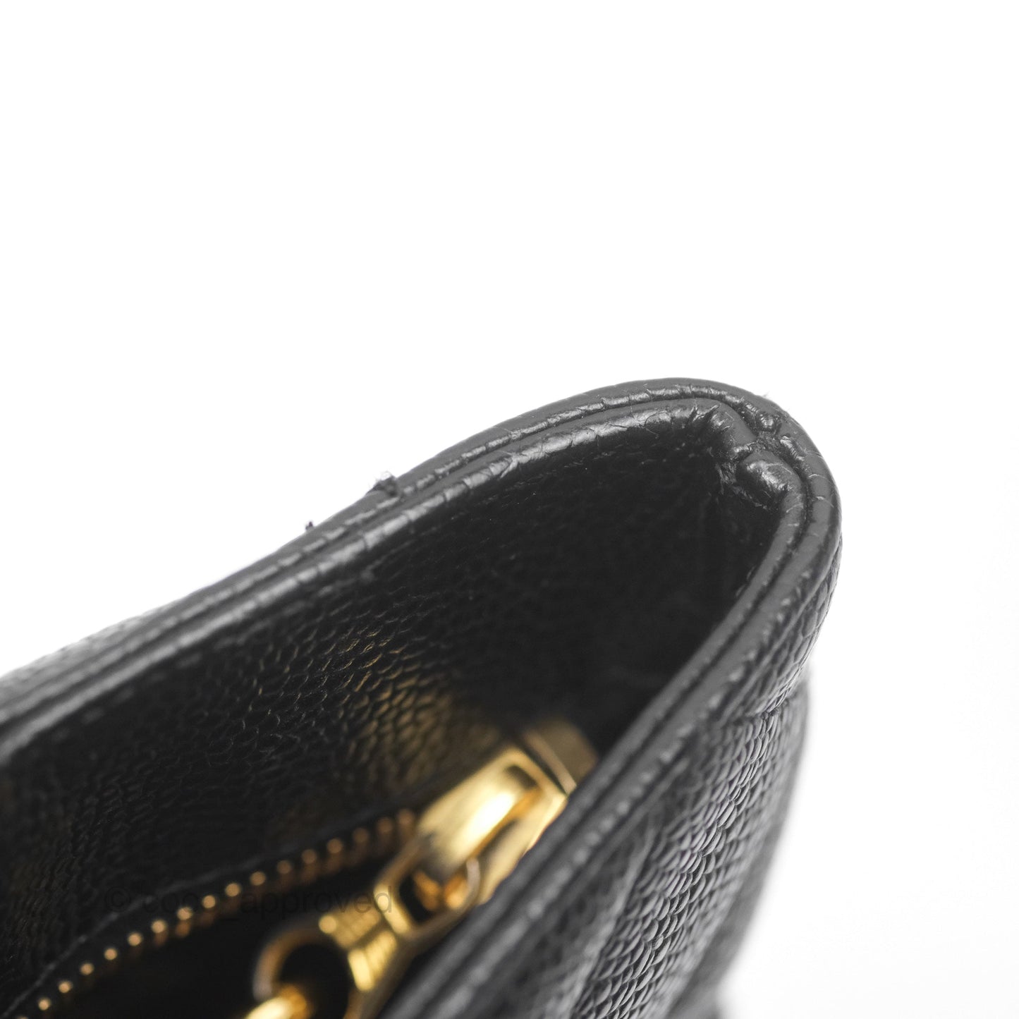 Chanel Vintage Medallion CC Black Caviar Tote Bag Gold Hardware