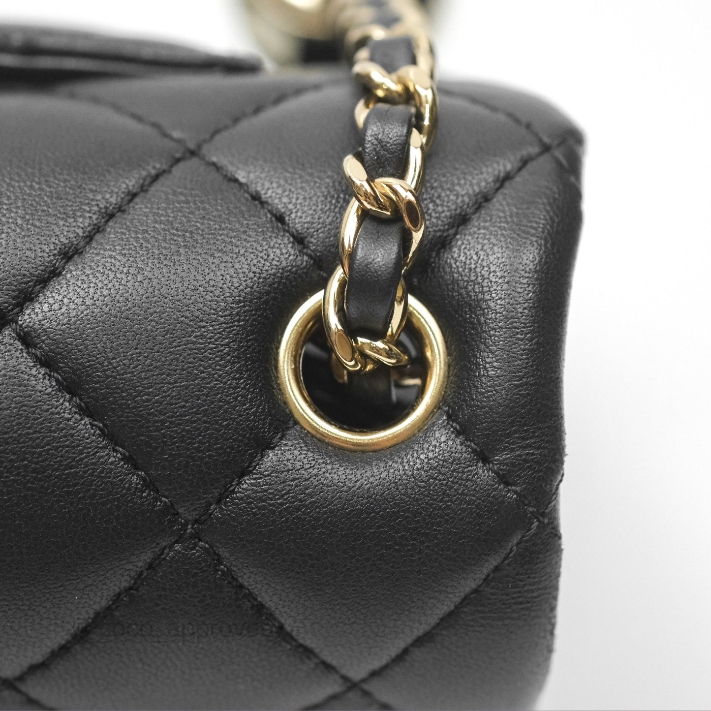 Chanel Ball Crush Mini Rectangular Black Lambskin Gold Hardware 23C