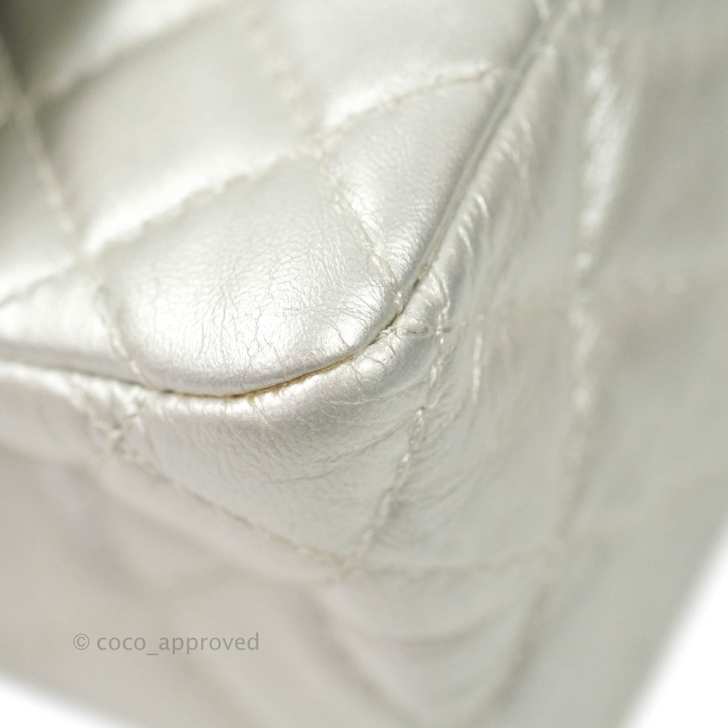 Chanel Reissue Quilted Aged Calfskin Metallic Silver Matte Silver Hardware 225