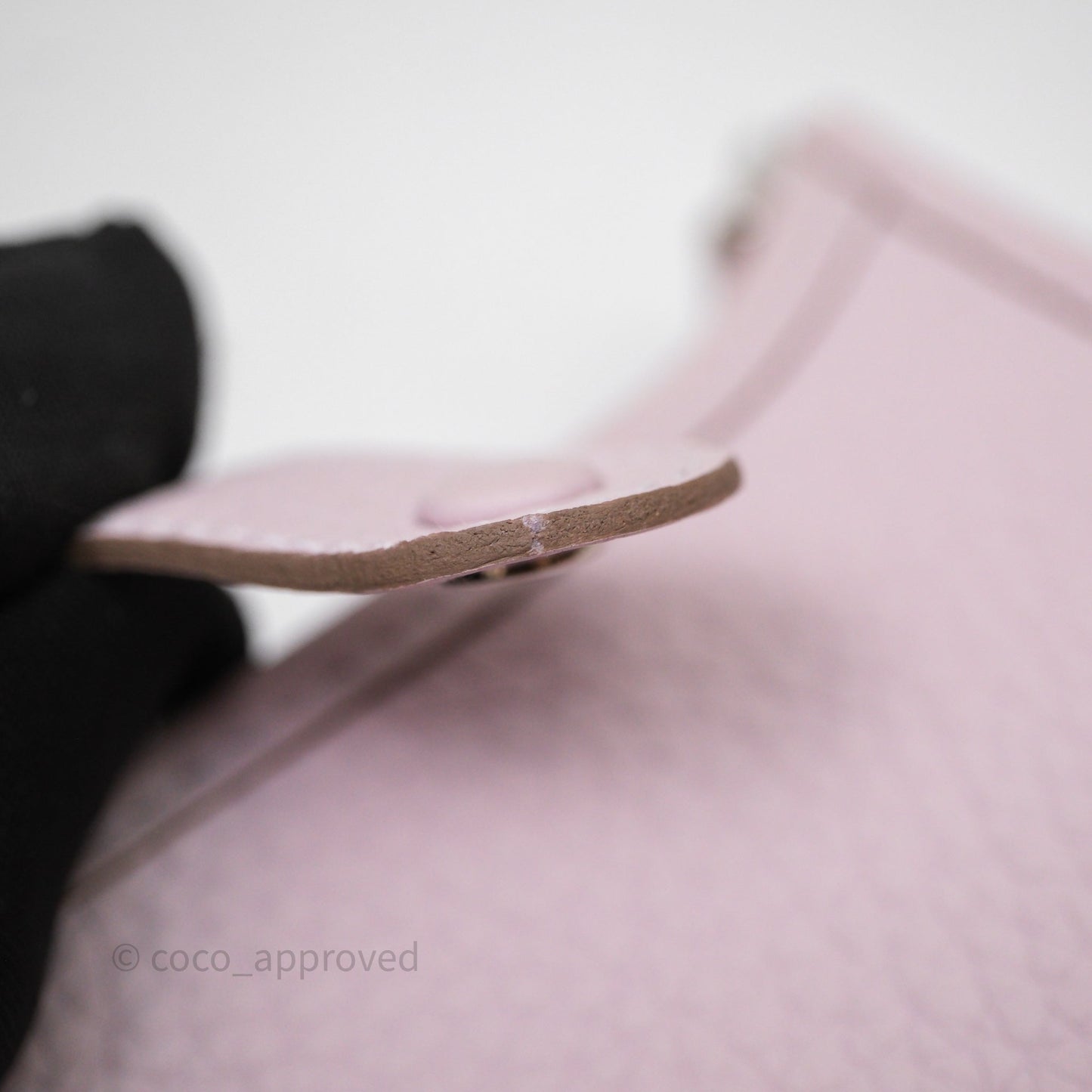 Hermes Mini Evelyne 16 Mauve Pâle 09 Clemence Palladium Hardware