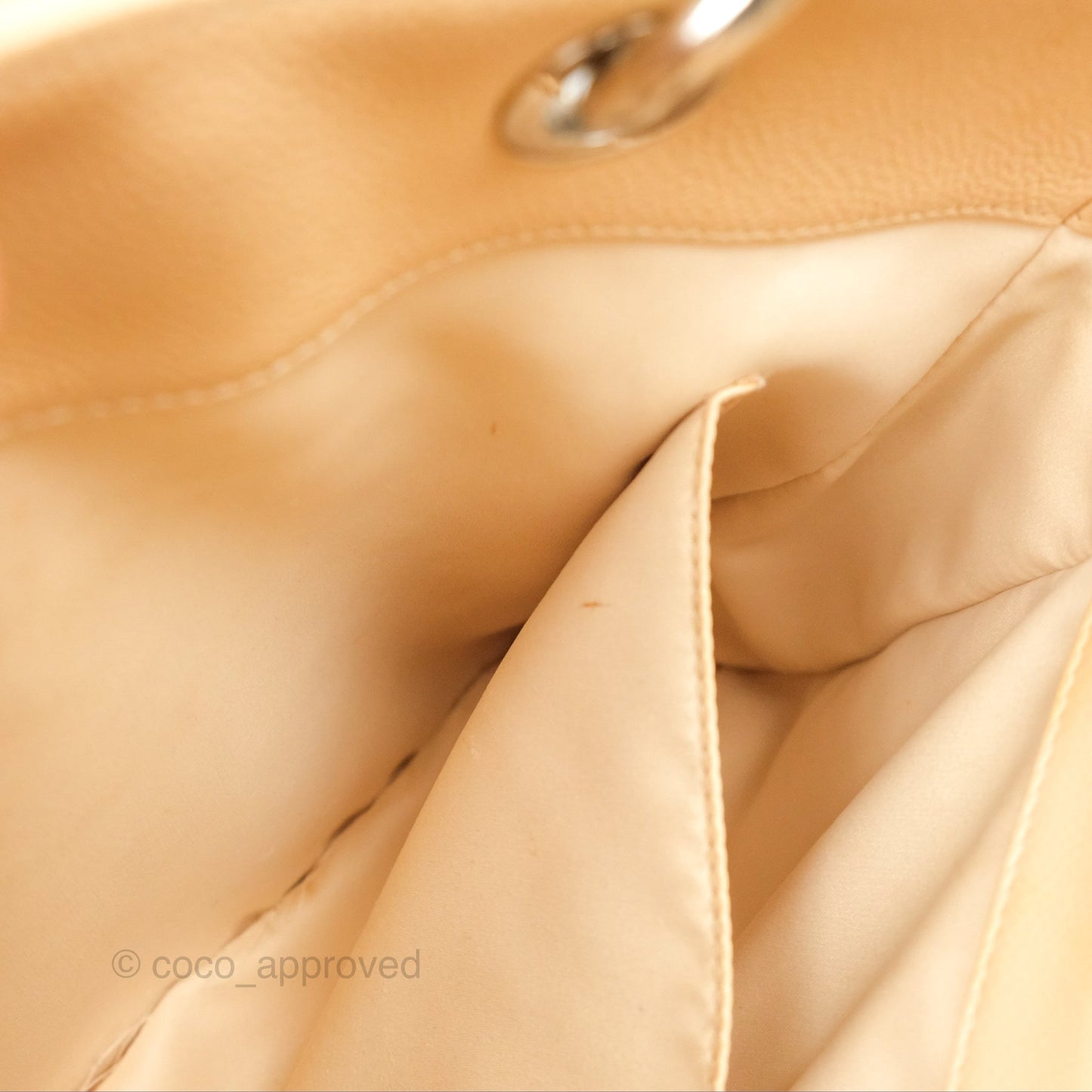 Chanel GST Beige Caviar Silver Hardware