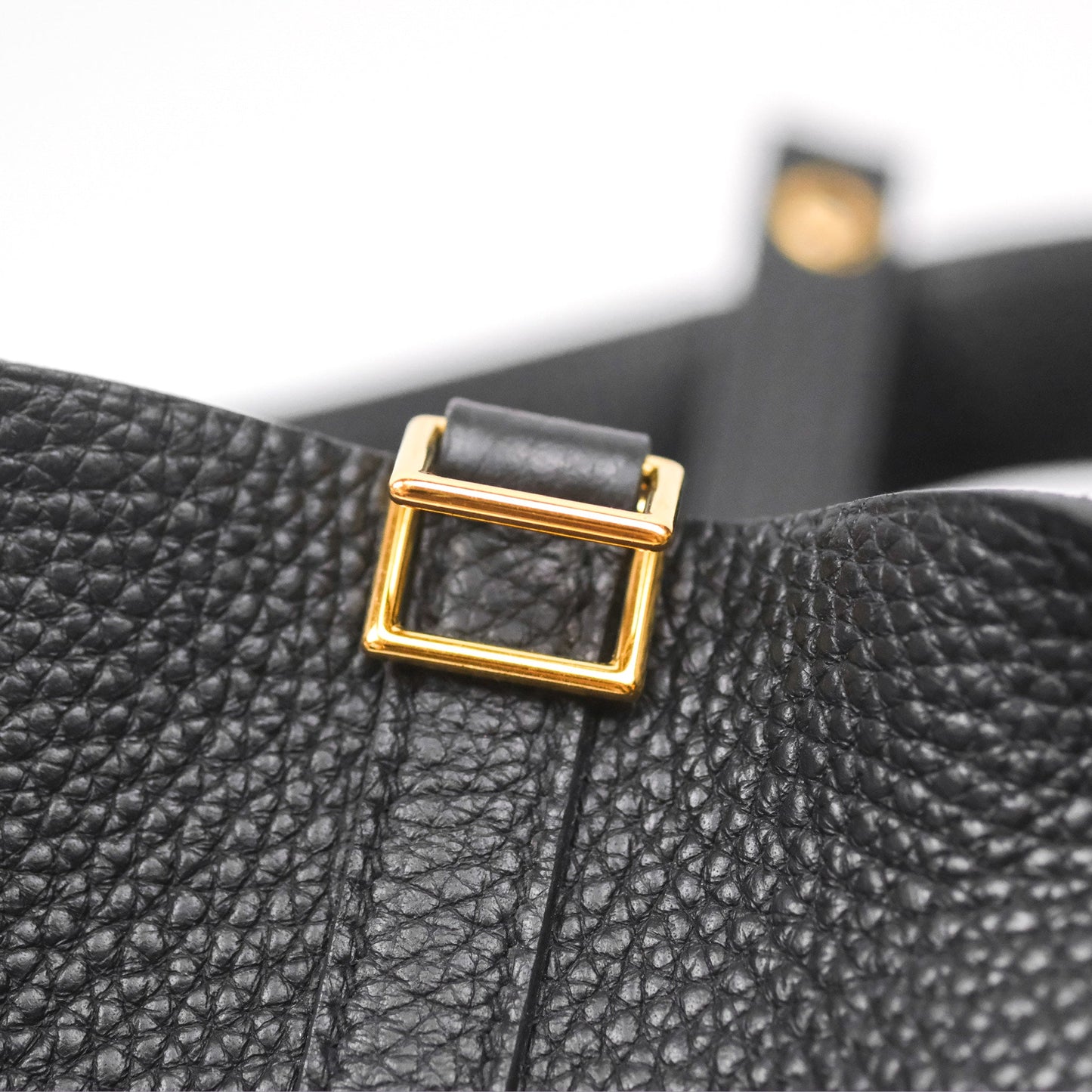 Hermès Picotin 22 Black Noir 89 Clemence Gold Hardware