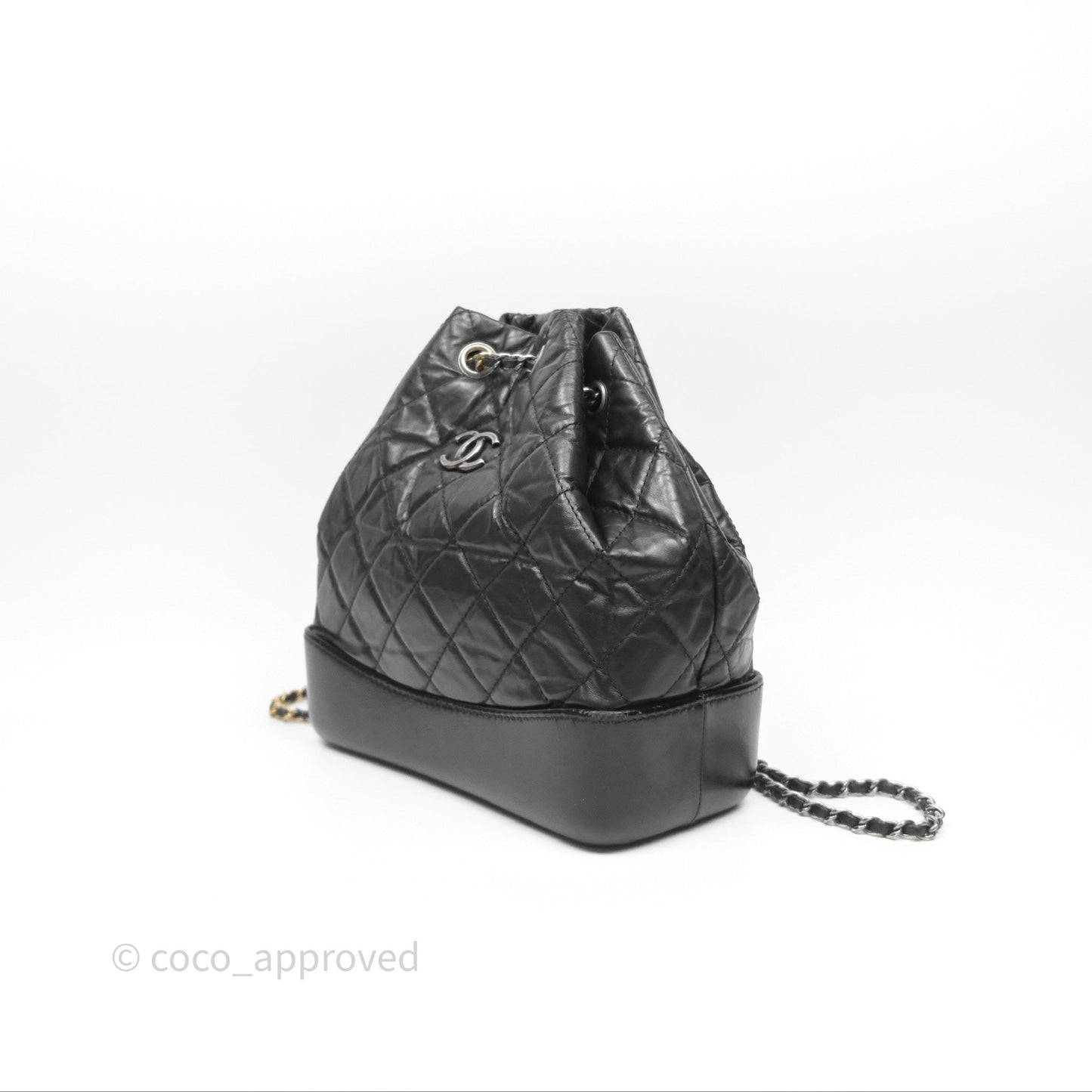 Chanel Small Gabrielle Backpack Black Aged Calfskin