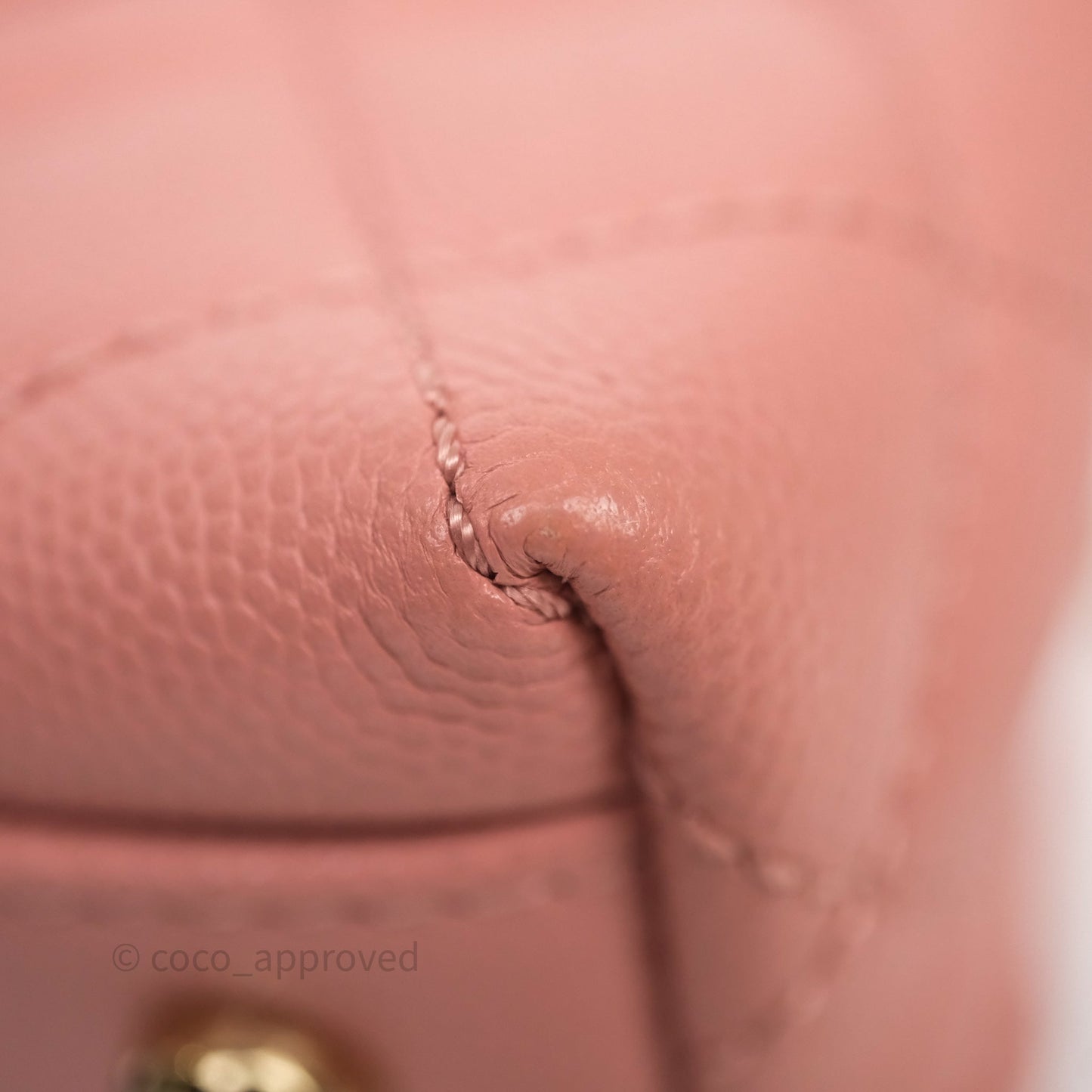 Chanel Small Coco Handle Quilted Pink Caviar Gold Hardware