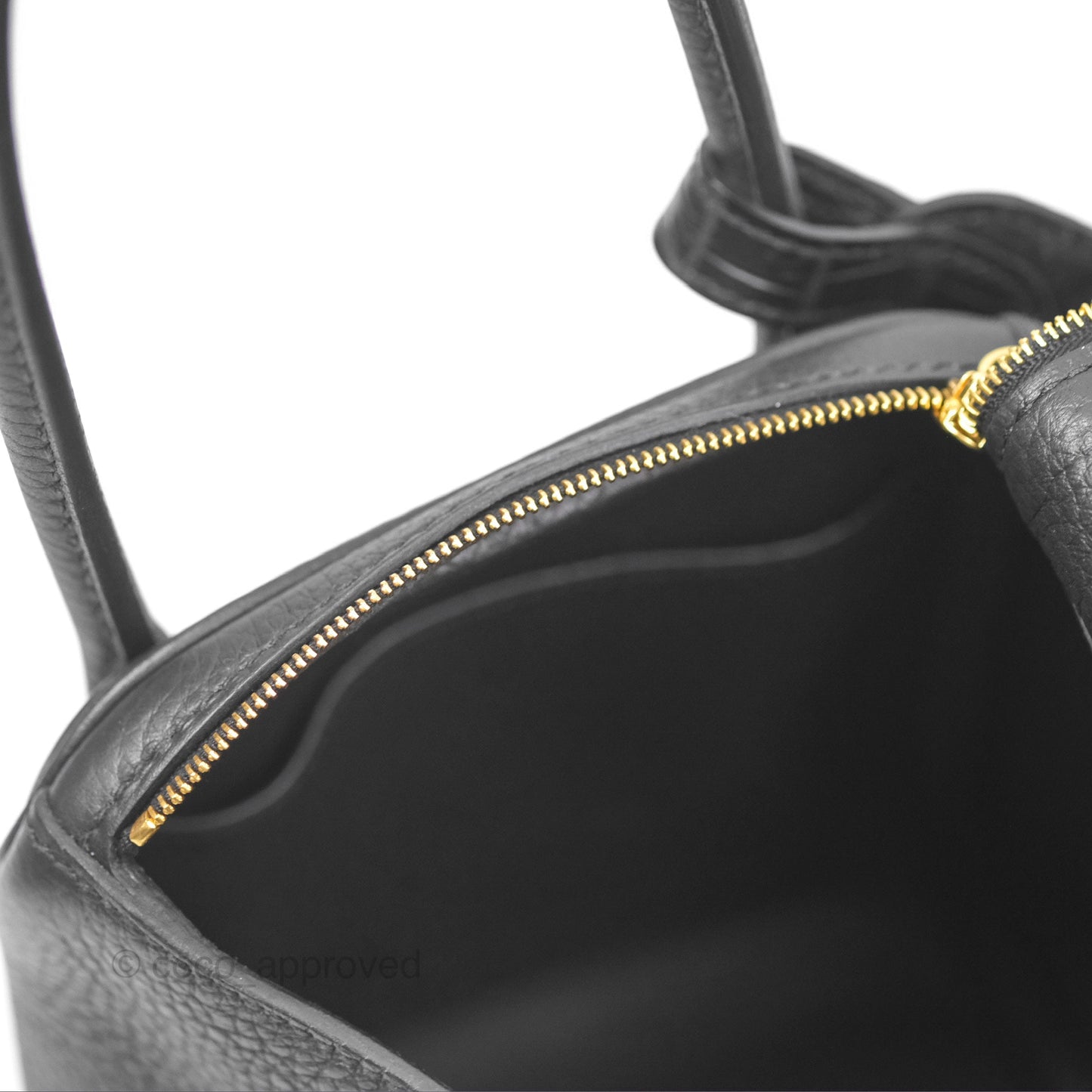 Hermès Lindy 26 Touch Black Clemence Croc Handle Gold Hardware