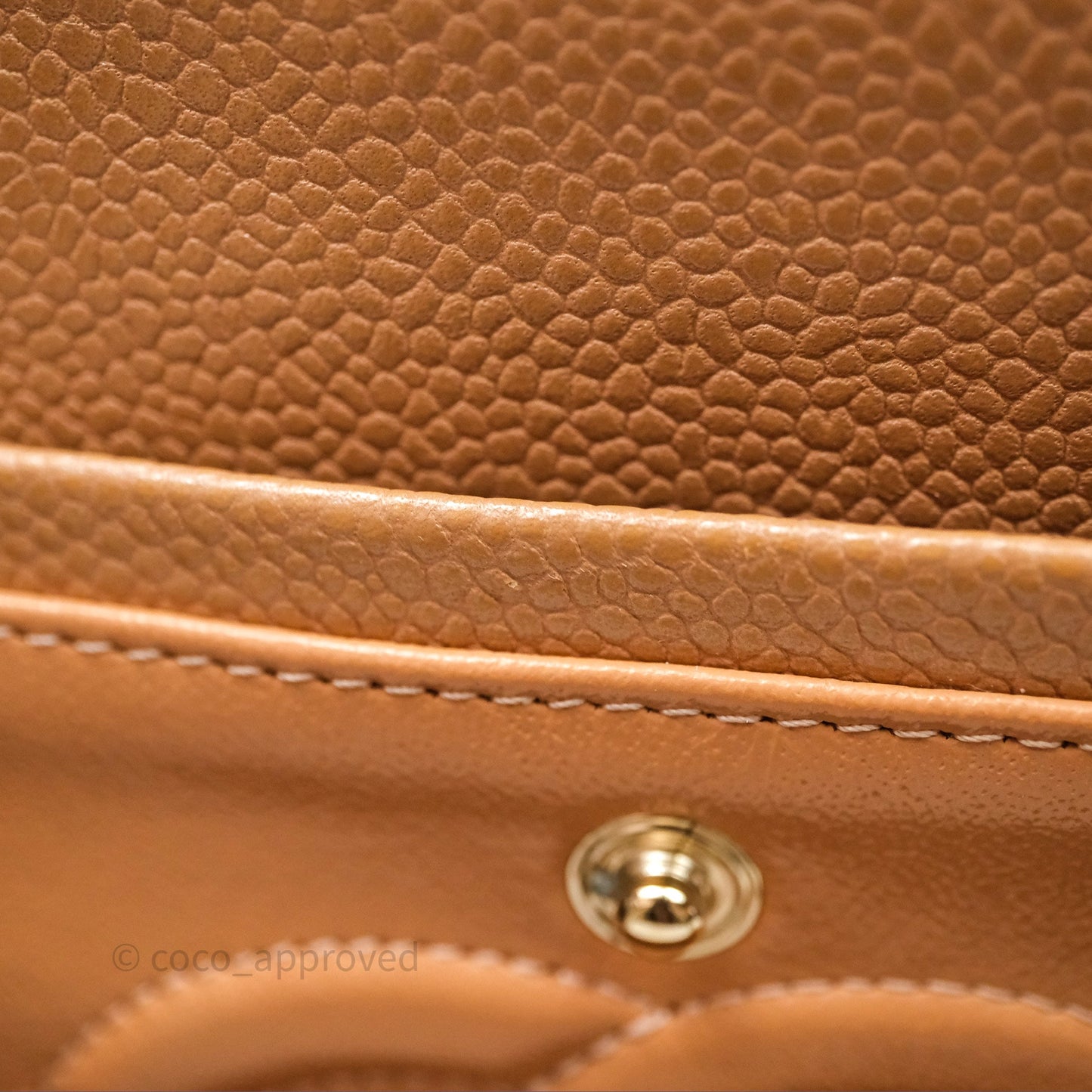 Chanel Classic M/L Medium Flap Quilted Beige Caviar Gold Hardware