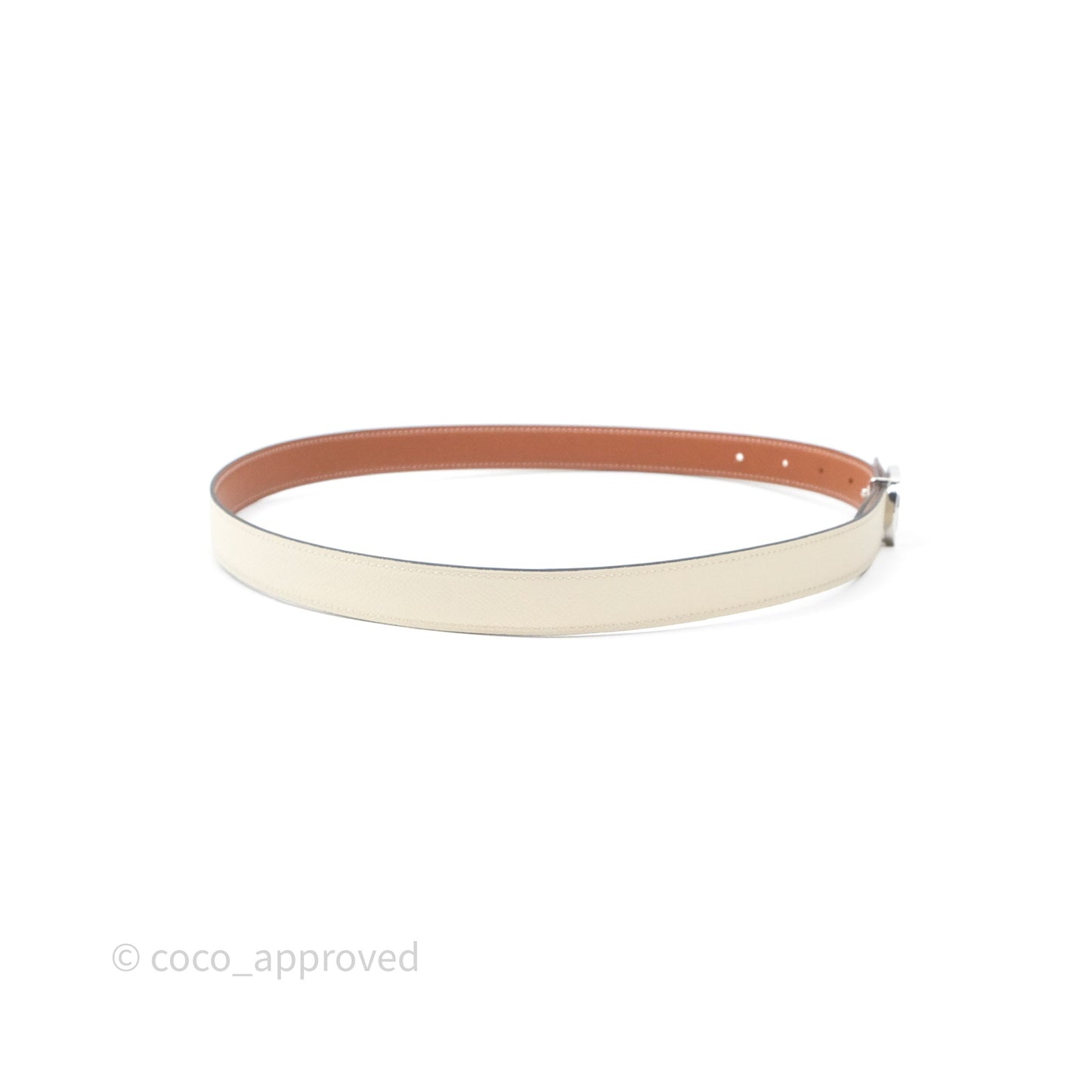 Hermès Clou De Selle Belt Buckle & Reversible Strap Gold/ Nata Palladium Hardware