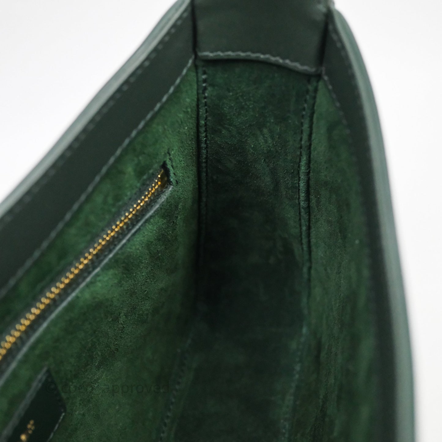 Saint Laurent ‘Le 5 a 7’ Hobo Bag Dark Green Smooth Calfskin