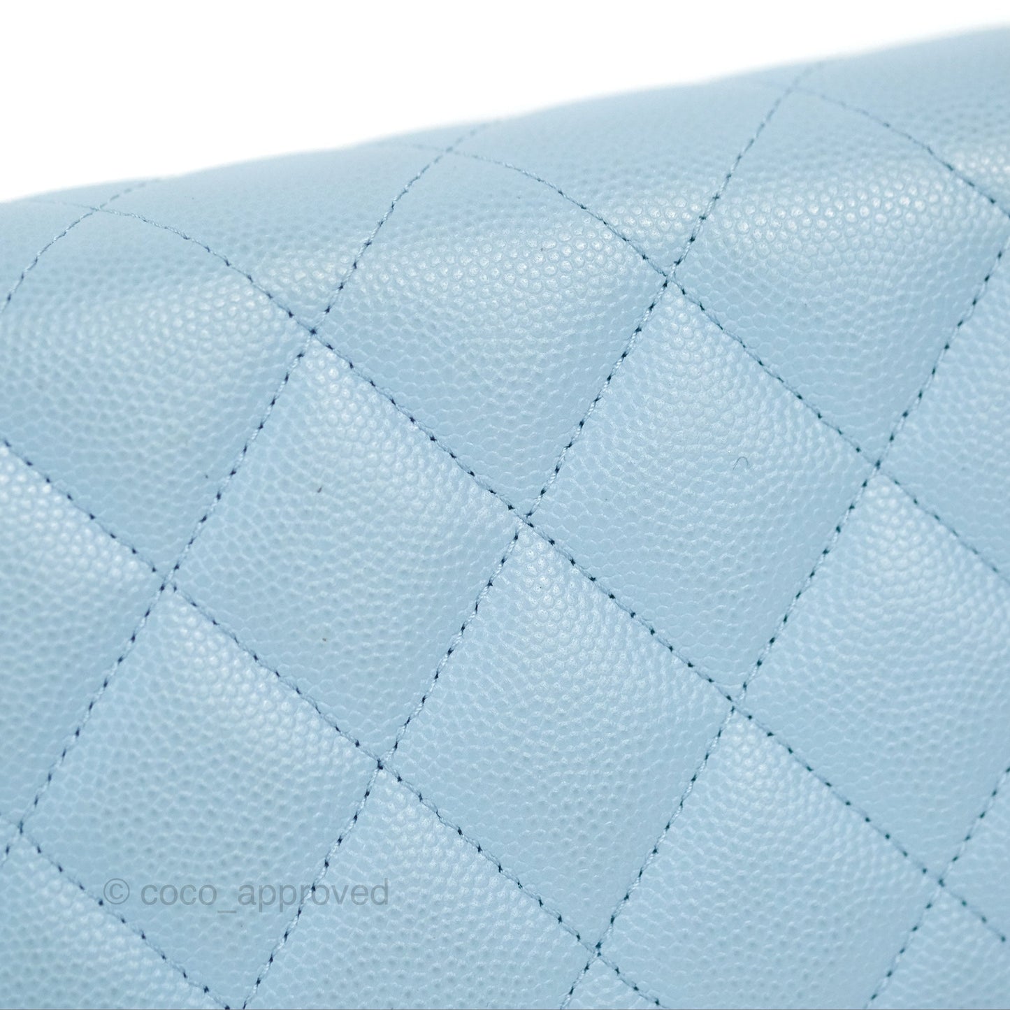 Chanel Long Flap Wallet Blue Caviar Gold Hardware