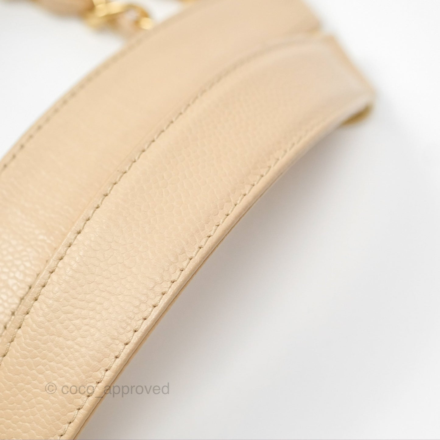 Chanel GST Beige Caviar Gold Hardware
