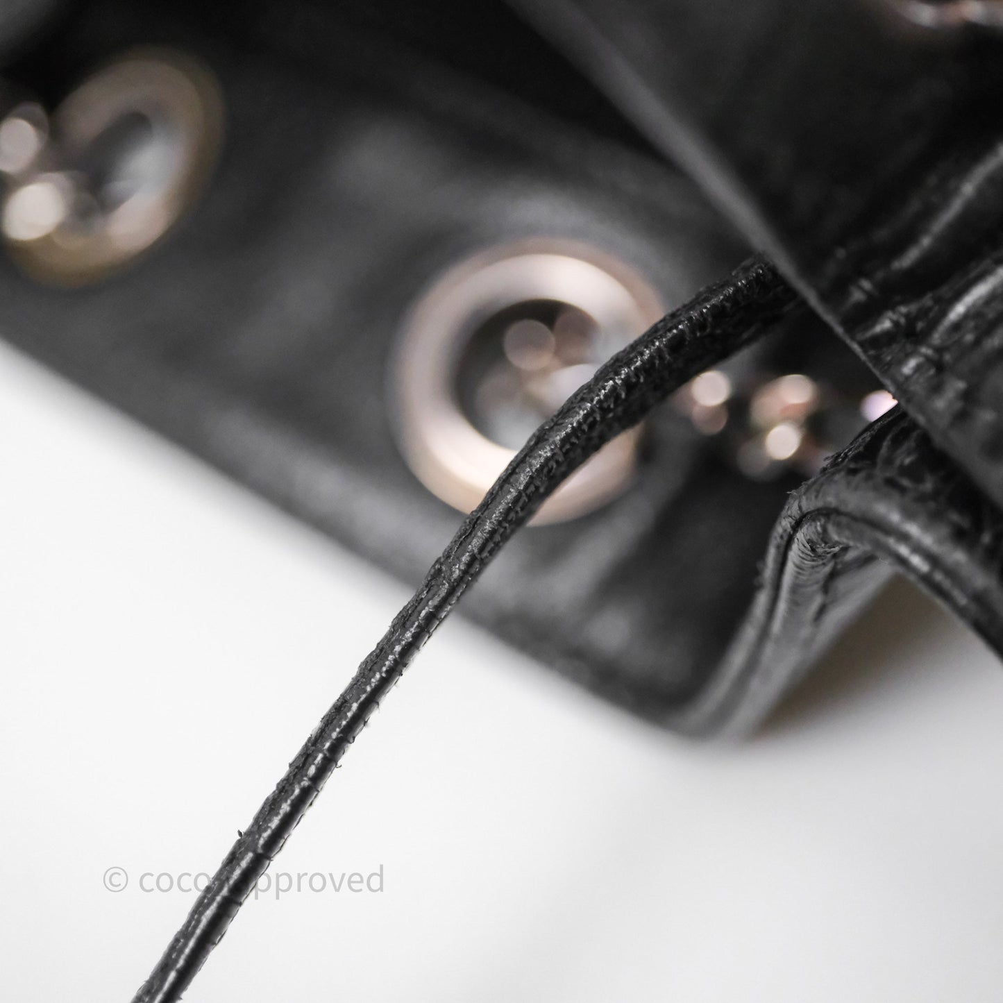 Chanel Vintage CC Drawstring Bag Black Calfskin Silver Hardware
