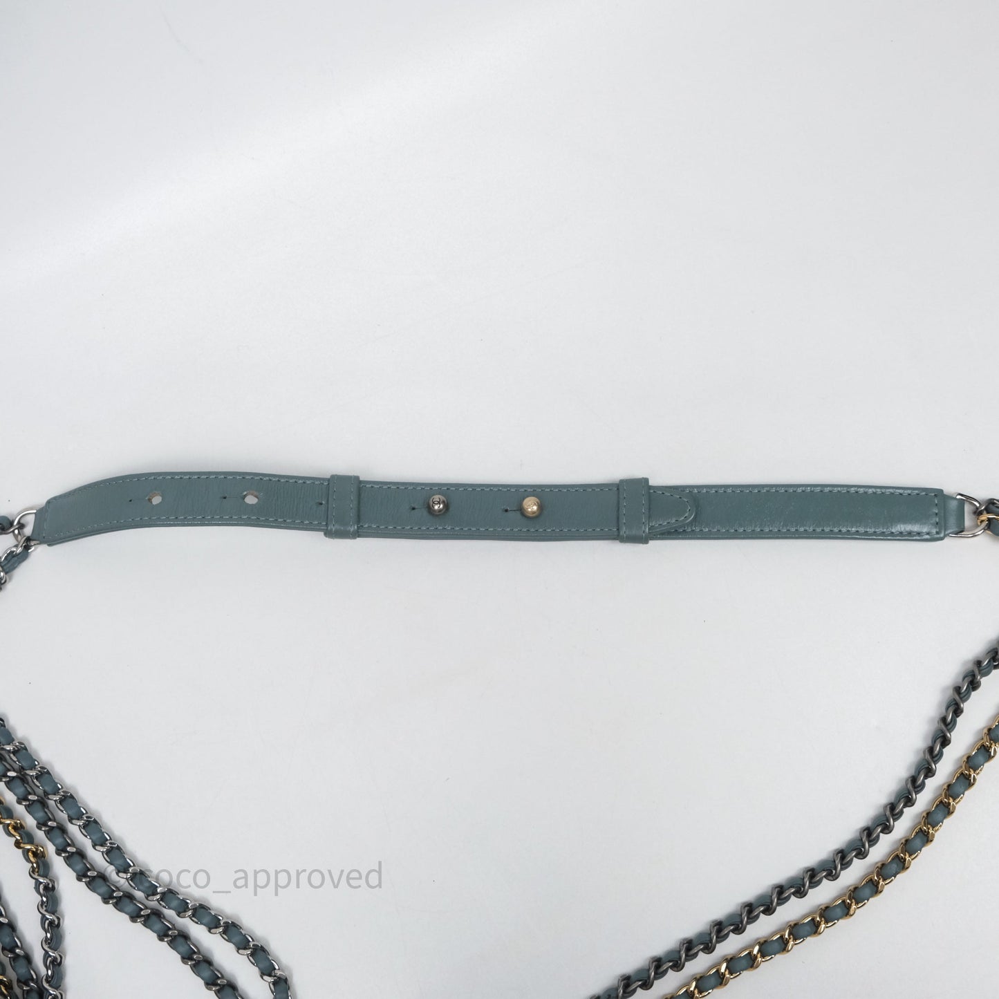 Chanel Small Gabrielle Hobo Quilted Grey Green Aged Calfskin