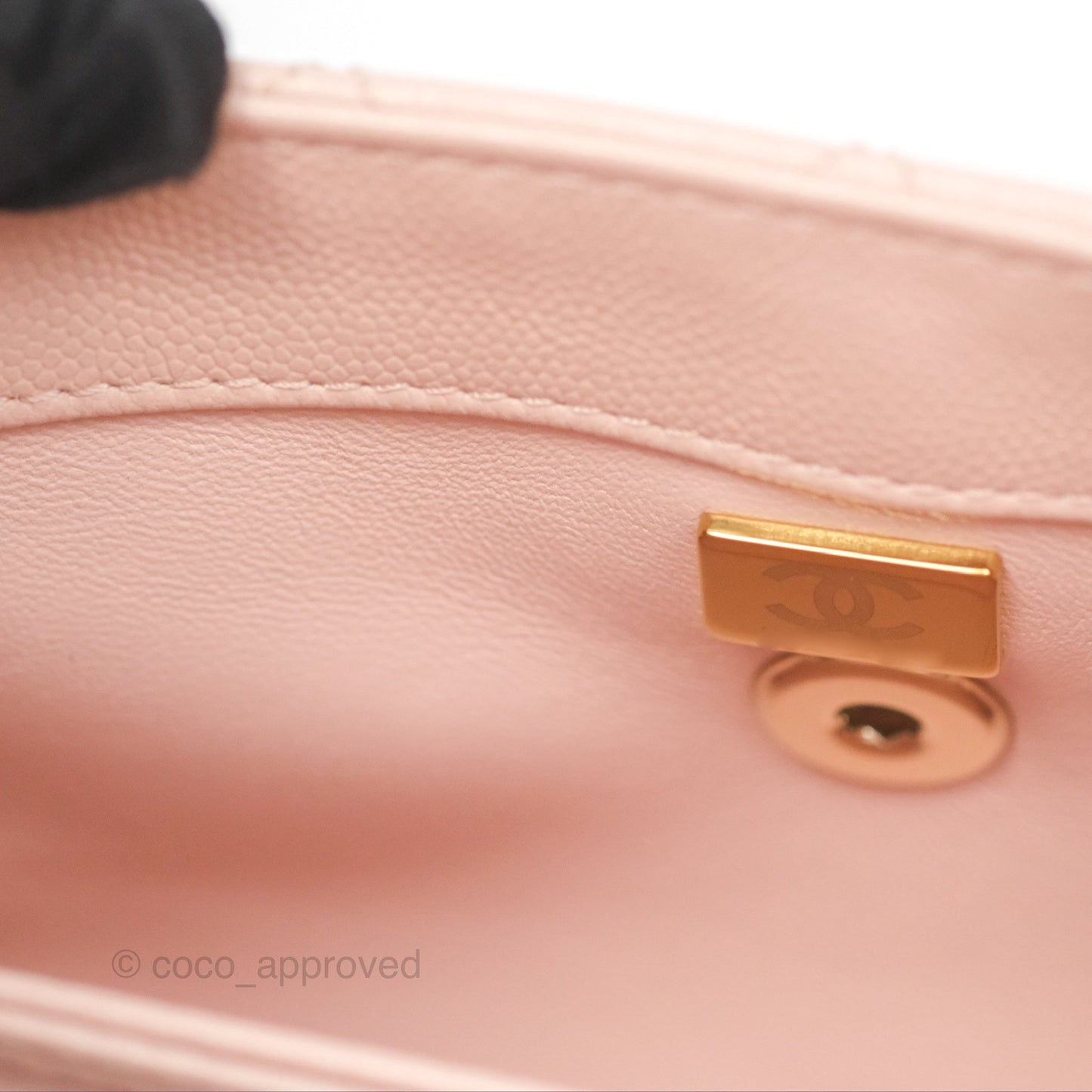 Chanel Small Coco Handle Light Pink Caviar Gold Hardware