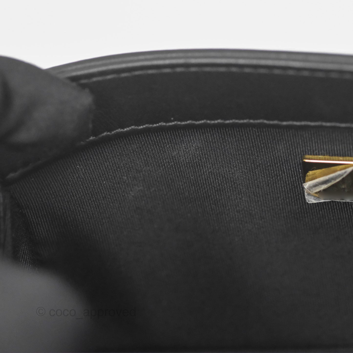 Chanel Small Boy Black Lambskin Aged Gold Hardware