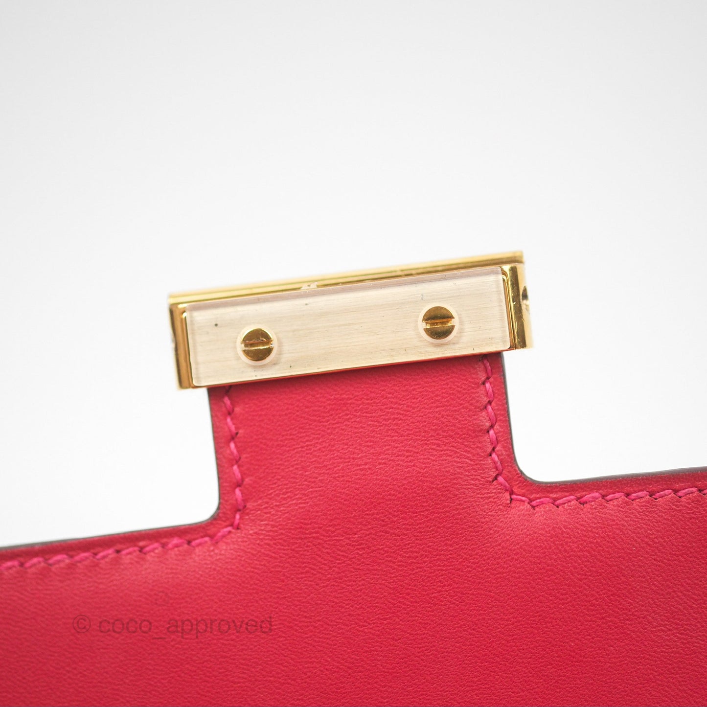 Hermès Constance Mini 18cm Red Epsom Gold Hardware