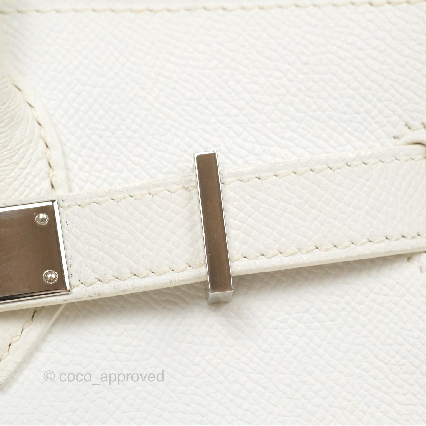 Hermès Birkin 30 Retourne White Epsom Palladium Hardware