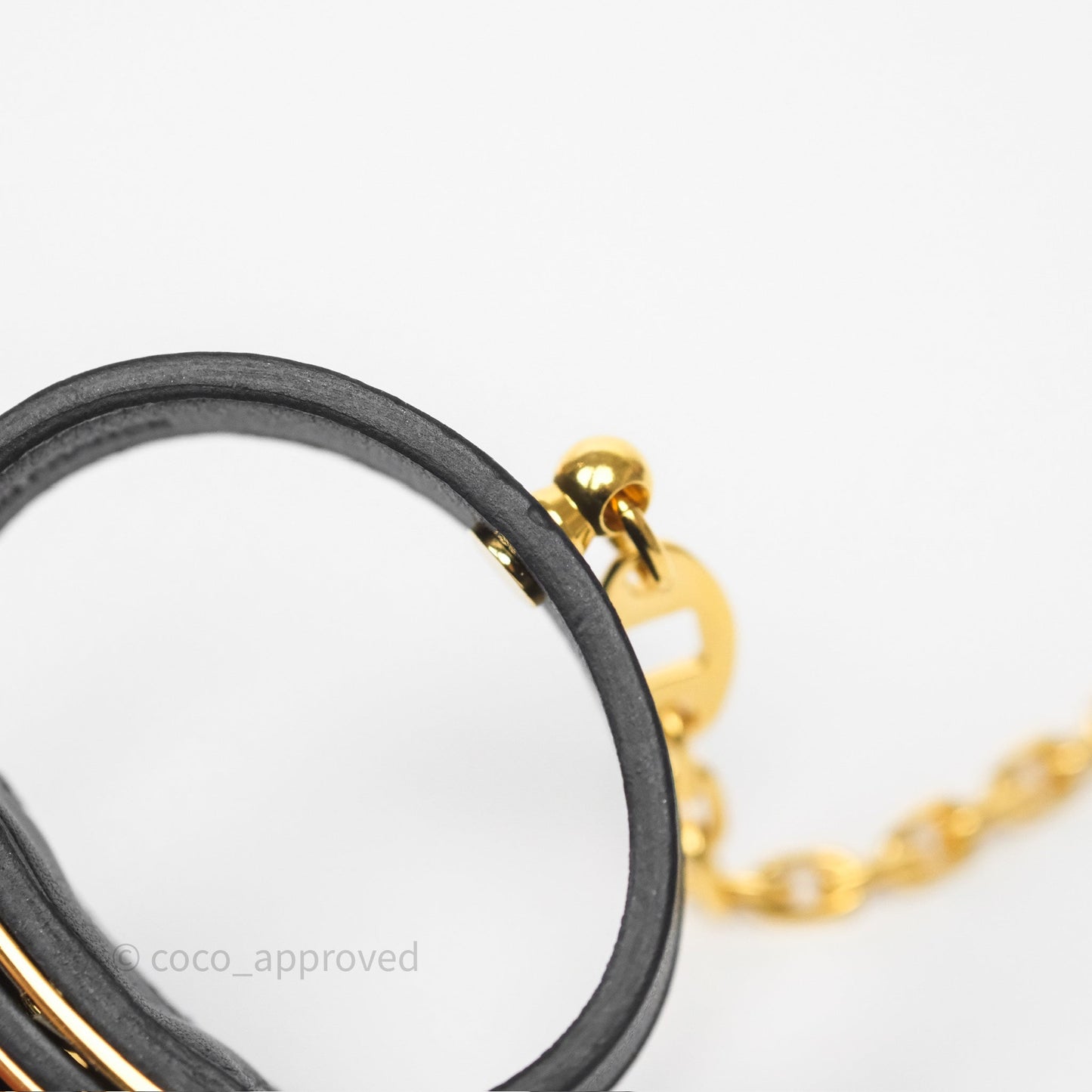 Hermès Kelly Glove Clip Black Swift Gold Hardware