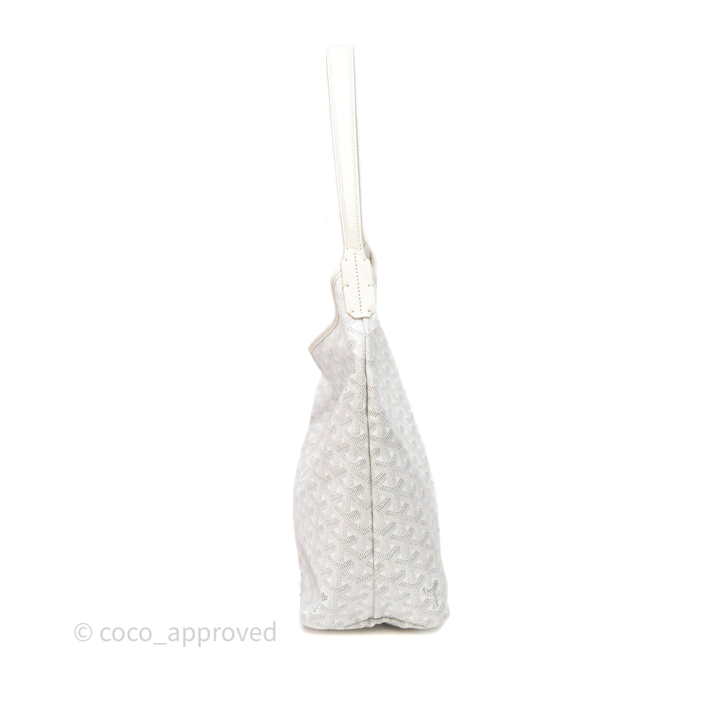 Goyard Bohème Hobo Bag PM White Goyardine Canvas