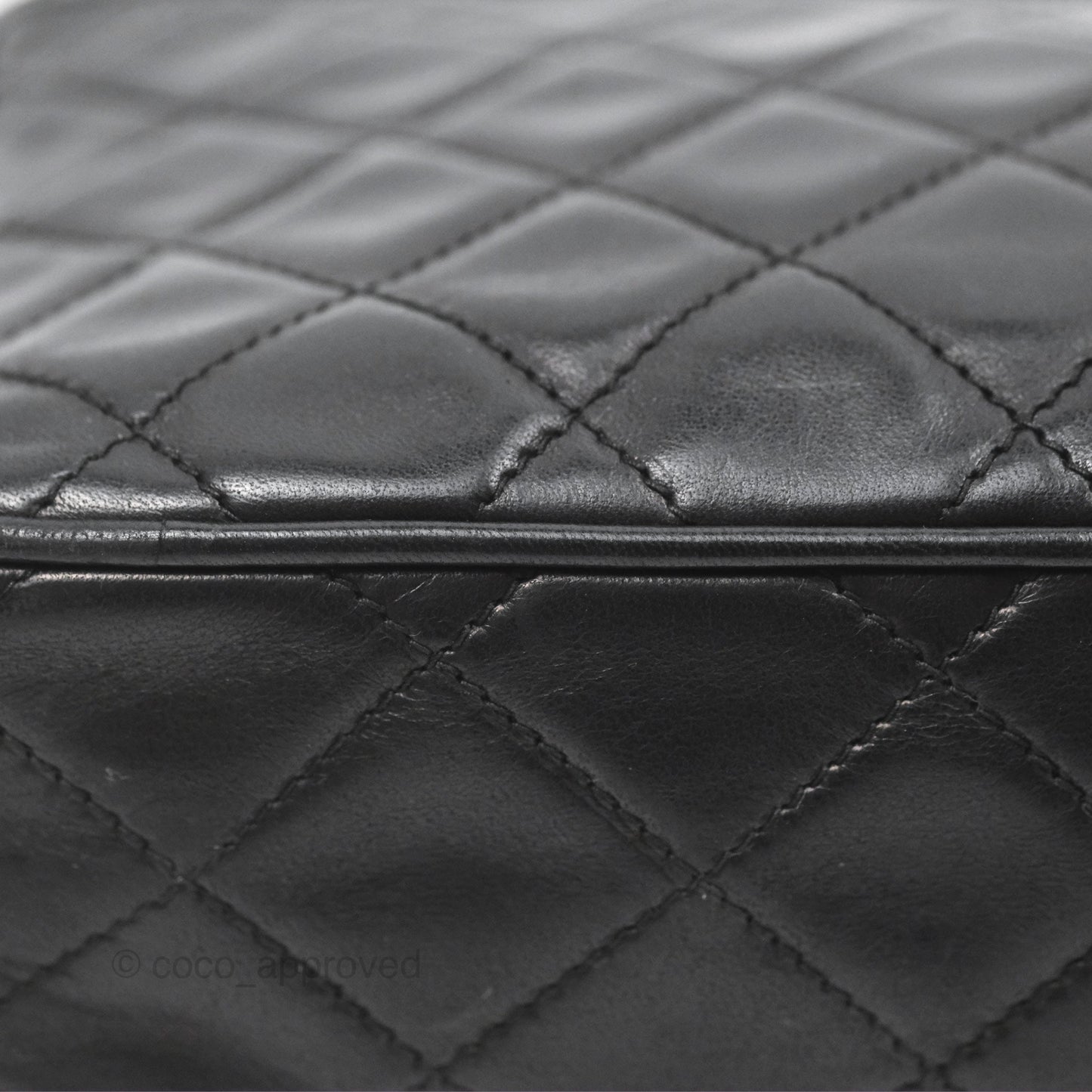 Chanel Vintage Camera Bag Black Lambskin Gold Hardware