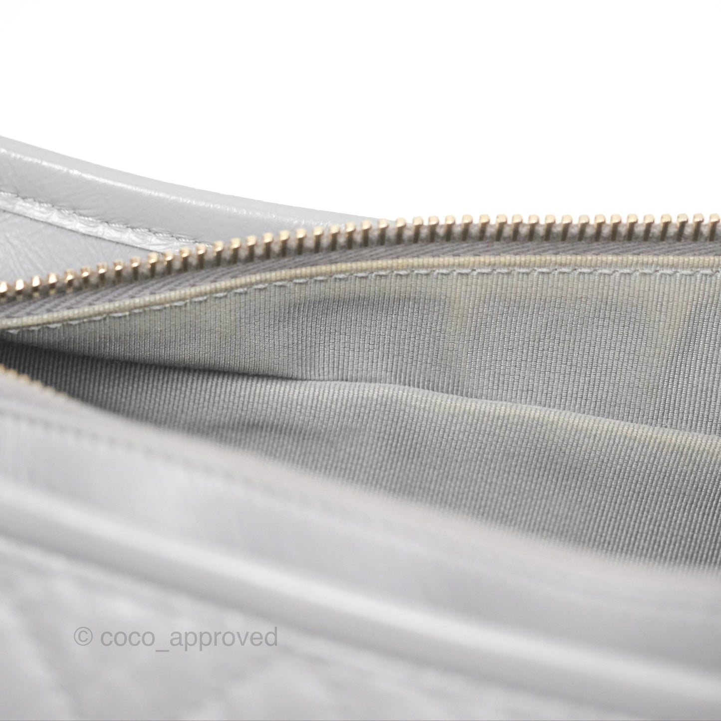 Chanel Small Gabrielle Hobo Quilted Grey Aged Calfskin