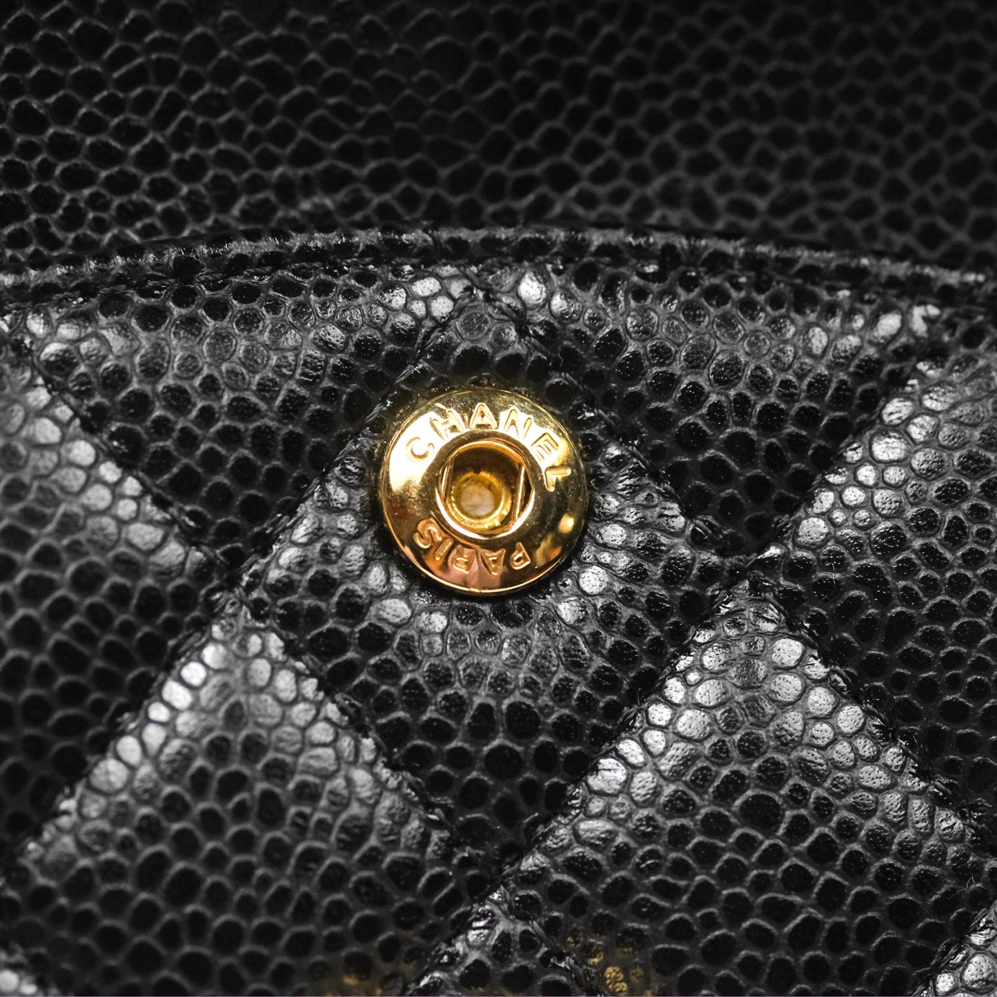 Chanel Small Classic Flap Quilted Black Caviar Gold Hardware