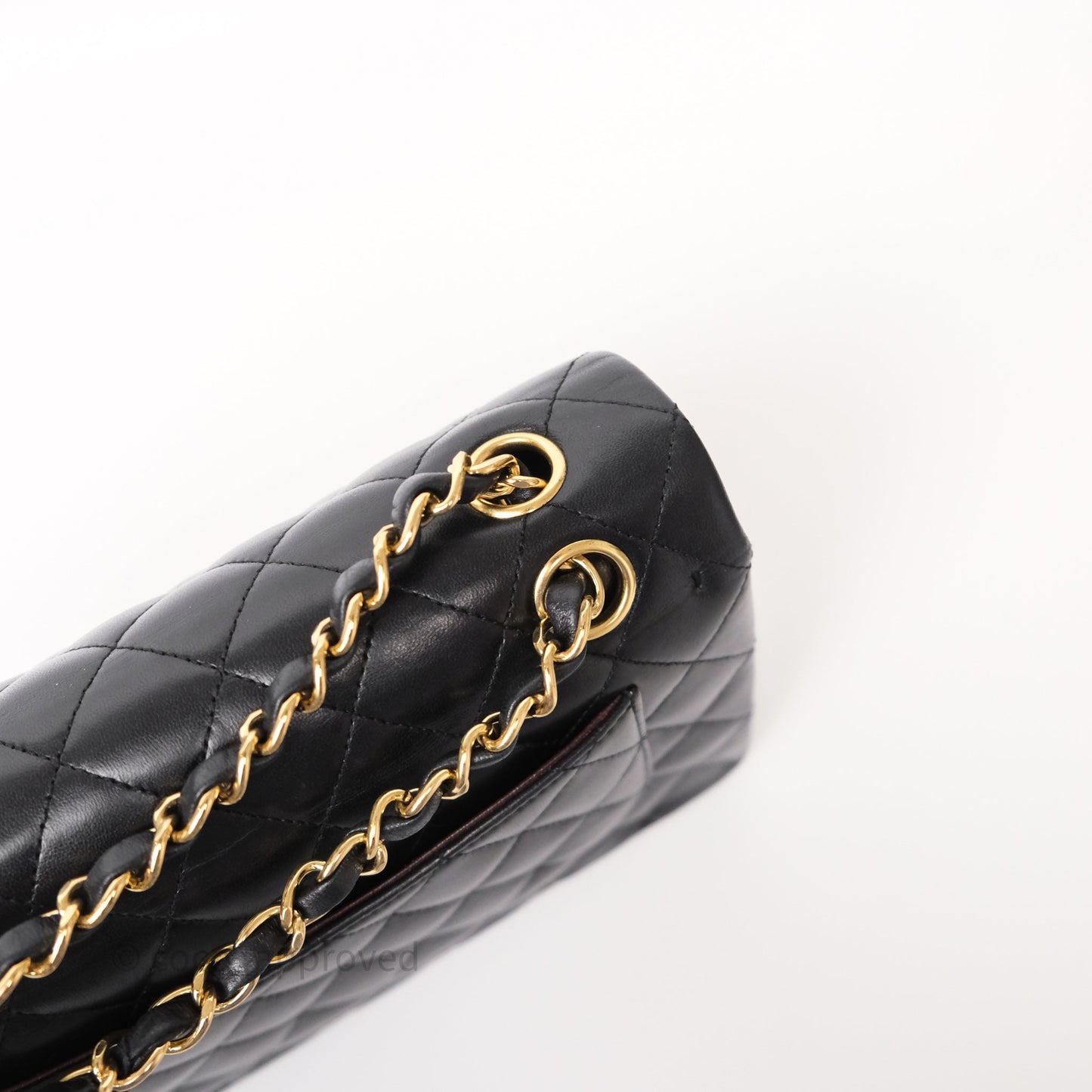 Chanel Small Classic Flap Quilted Black Lambskin Gold Hardware