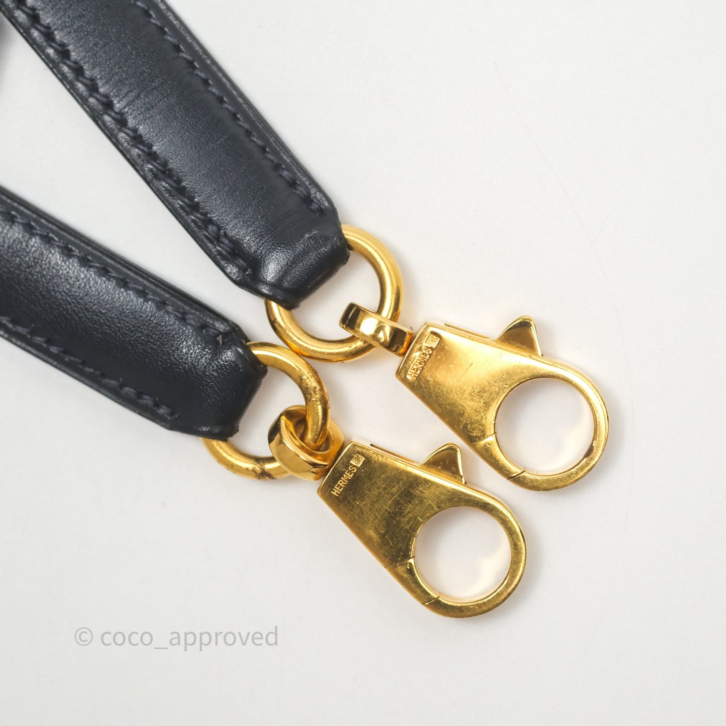 Hermès Vintage Kelly 28 Retourn Navy Box Leather Gold Hardware