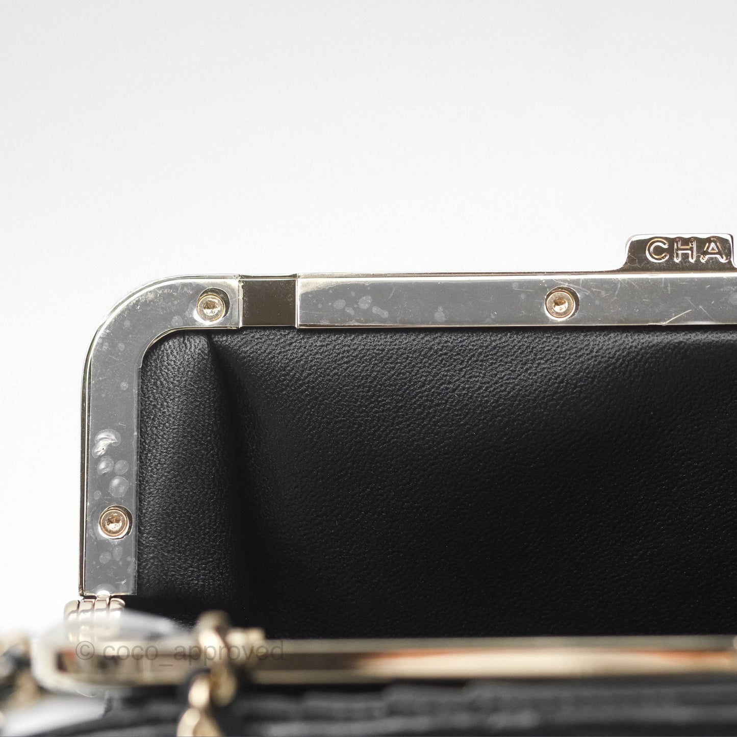 Chanel Clutch on Chain Black Calfskin Gold Hardware